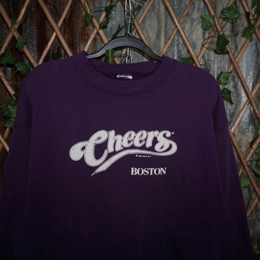Vintage XL - Vintage Y2K cheers Boston 90s tv show faded sweatshirt Size US XL / EU 56 / 4 - 2 Thumbnail