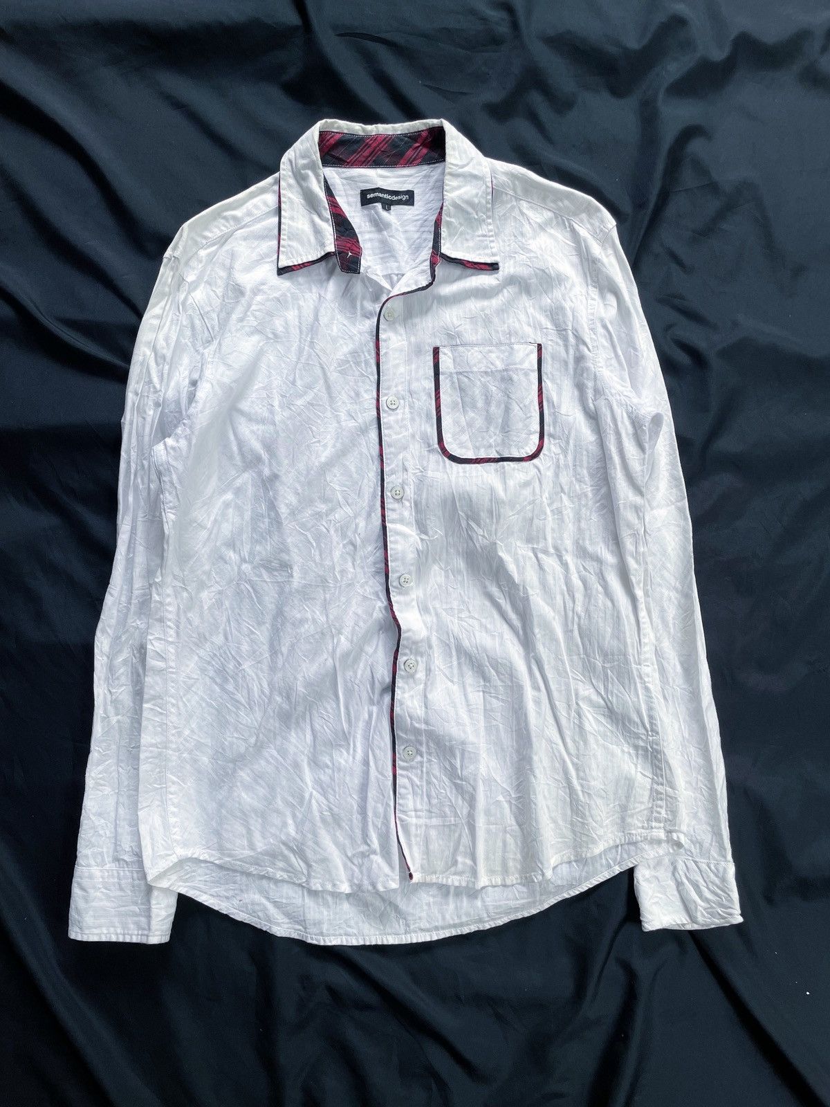 semanticdesign SEMANTIC DESIGN CASUAL WHITE BUTTON DOWN SHIRT Size US M / EU 48-50 / 2 - 1 Thumbnail