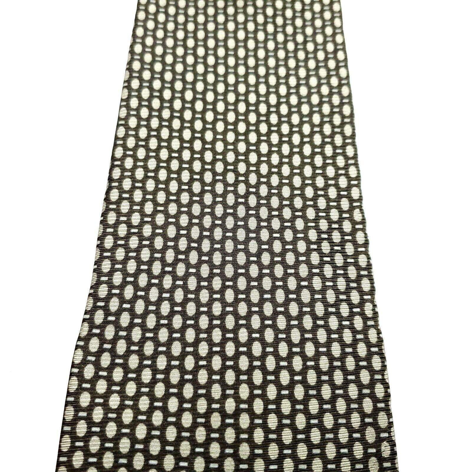 DKNY DKNY Silk Tie Green Print Geometric Size ONE SIZE - 2 Thumbnail