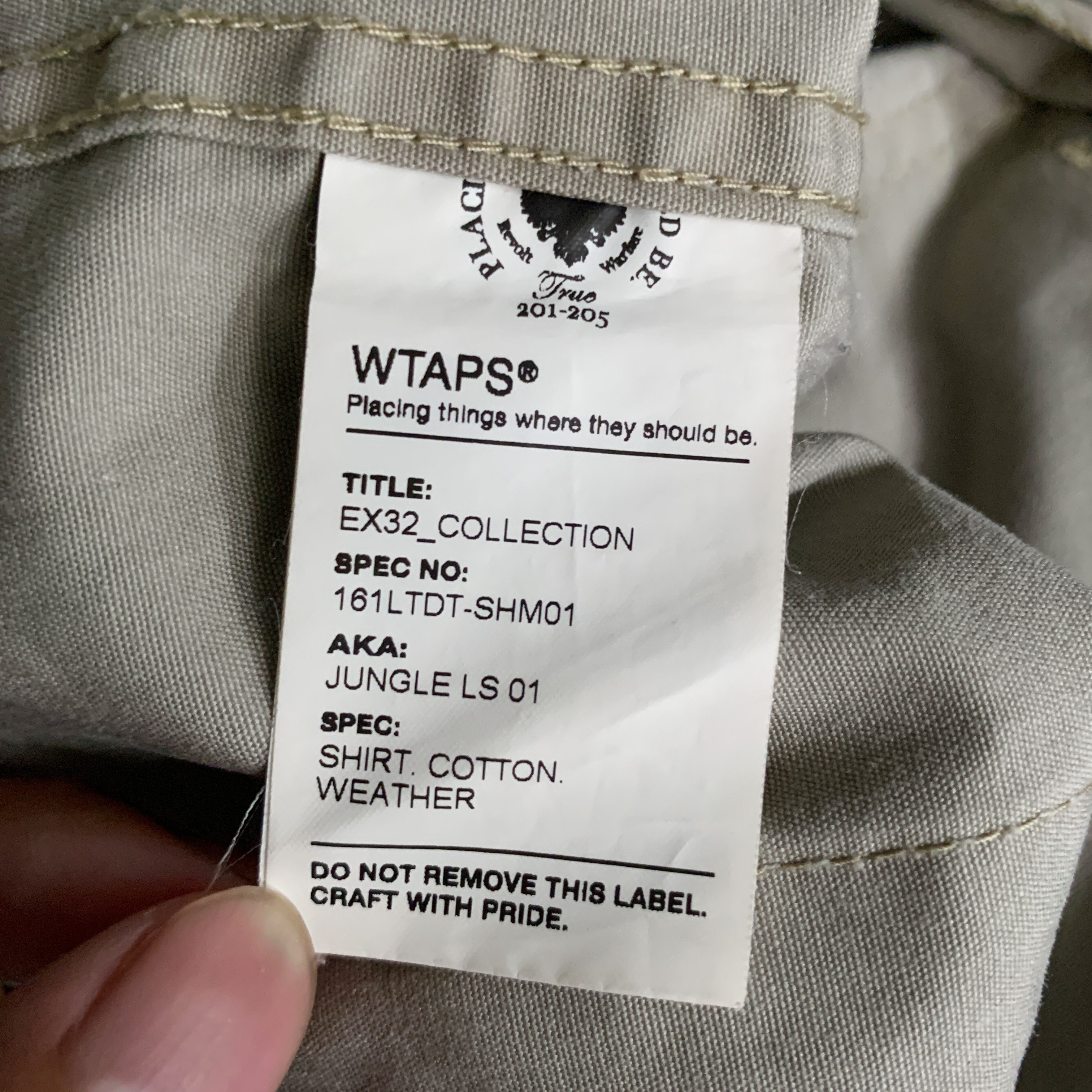 Wtaps Wtaps Jungle Ls 01 Shirt Cotton Weather Size US M / EU 48-50 / 2 - 9 Thumbnail