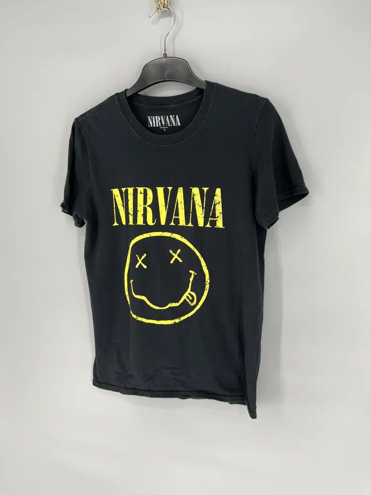 Band Tees Vintage Y2K Nirvana Smile Print Size US S / EU 44-46 / 1 - 3 Thumbnail
