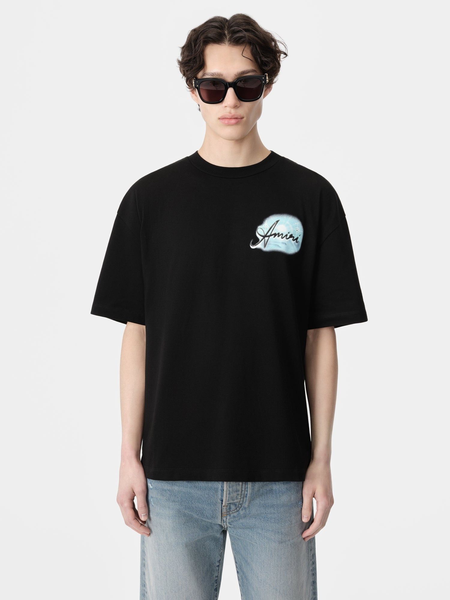 Amiri o1s1wg110525 Paradise Airbrush T-Shirt in Black Size US L / EU 52-54 / 3 - 3 Thumbnail