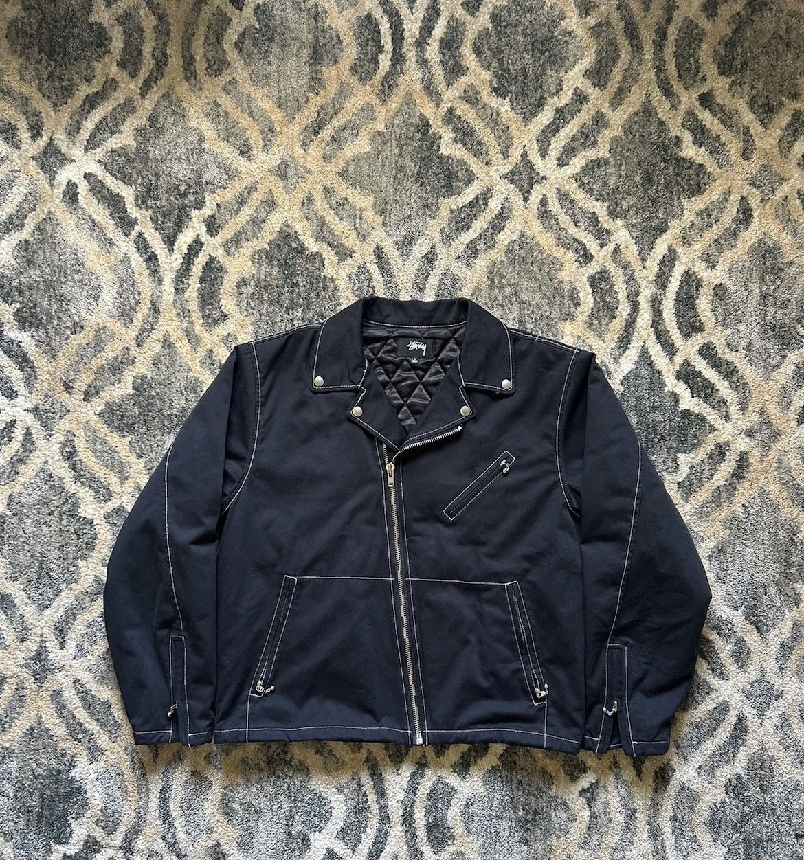 Stussy TWILL MOTO ZIP 23SS ツイルジャケット - ブルゾン