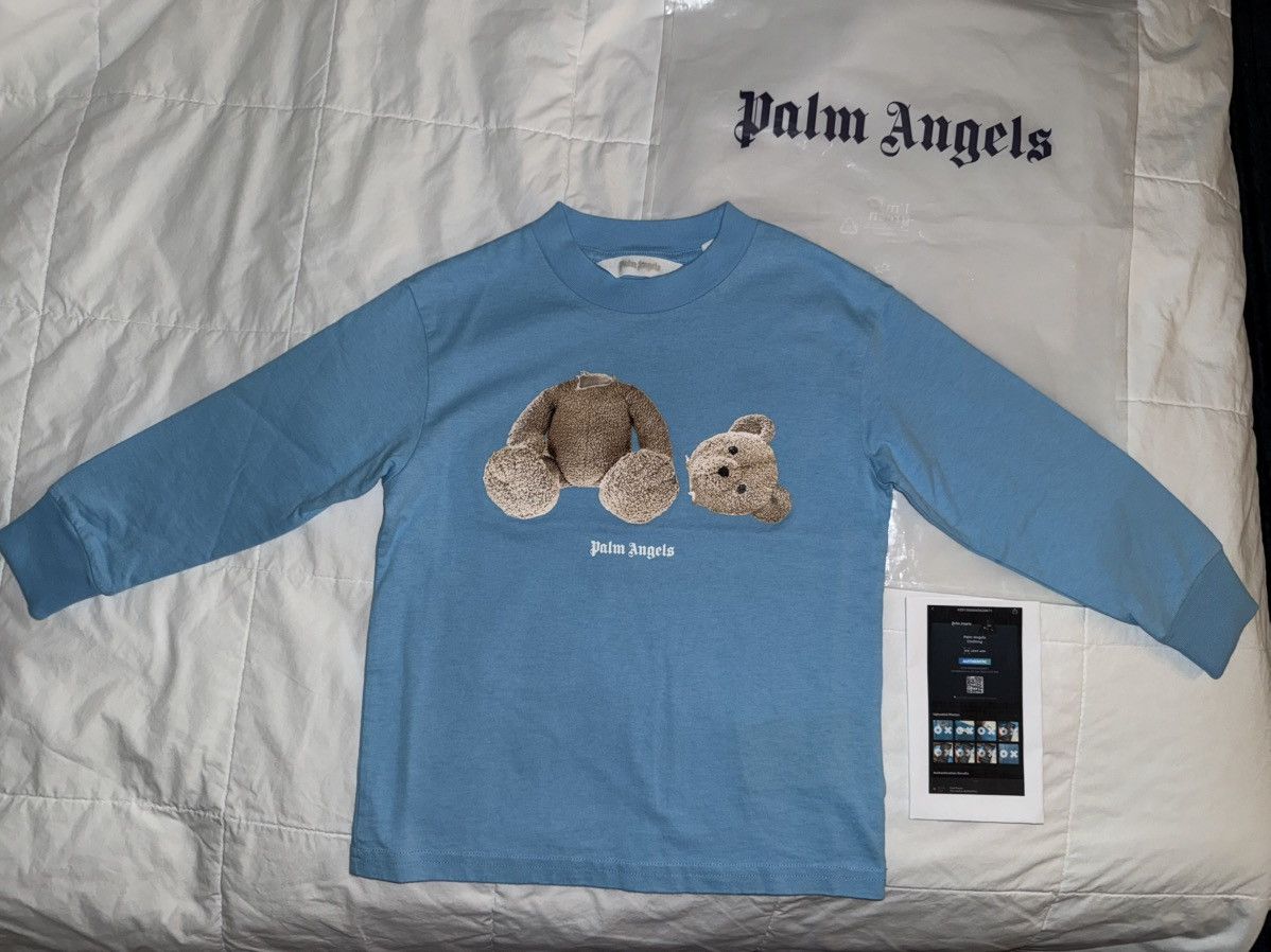 Palm Angels Palm Angels Youth 4 “Broken Teddy Bear” L/S T-Shirt Tee kill Size US XXS / EU 40 - 2 Thumbnail