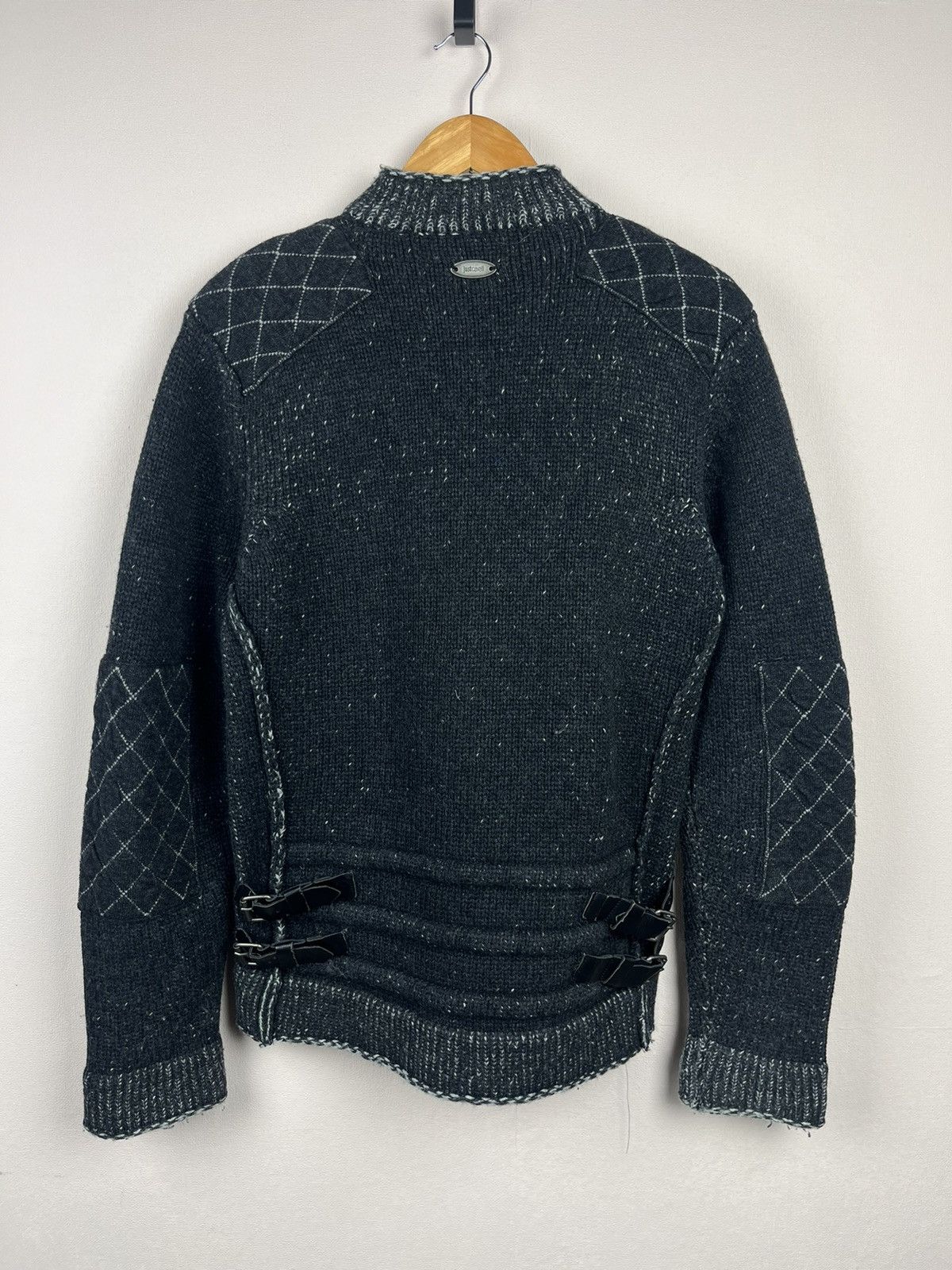 Just Cavalli Just Cavalli Thick Knit Charcoal Black Wool Zip Military Size US S / EU 44-46 / 1 - 11 Thumbnail