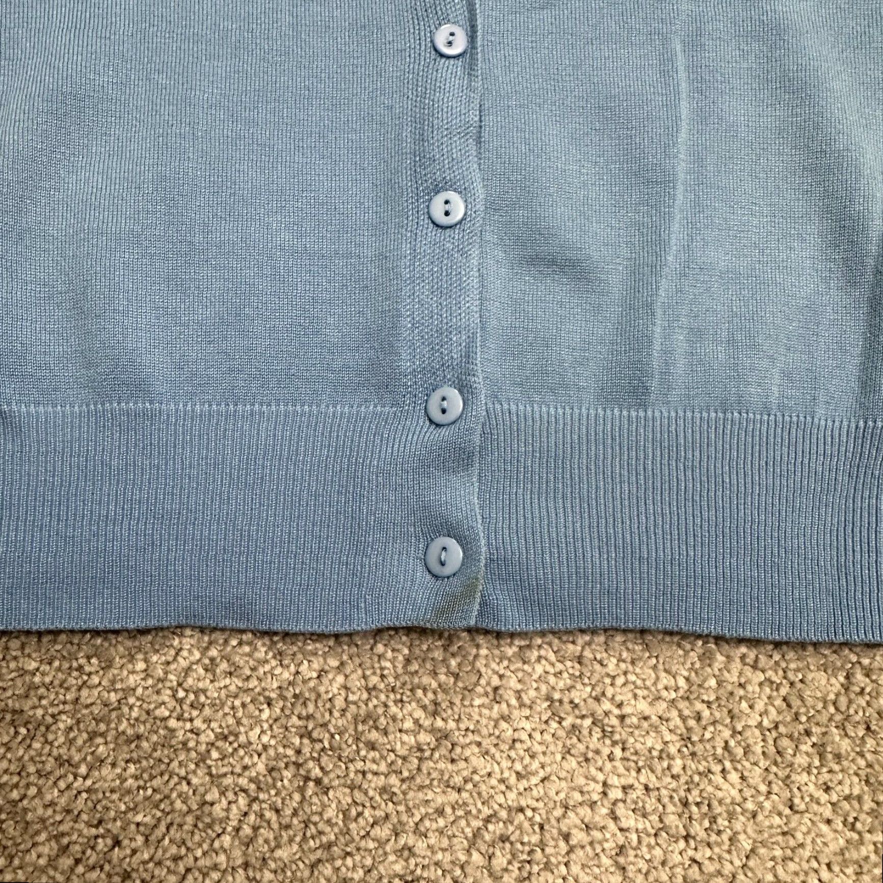 Vintage Grace Karin Cardigan Sweater Women Large Blue Button Down Knit Casual Workwear Womens Size L / US 10 / IT 46 - 5 Thumbnail