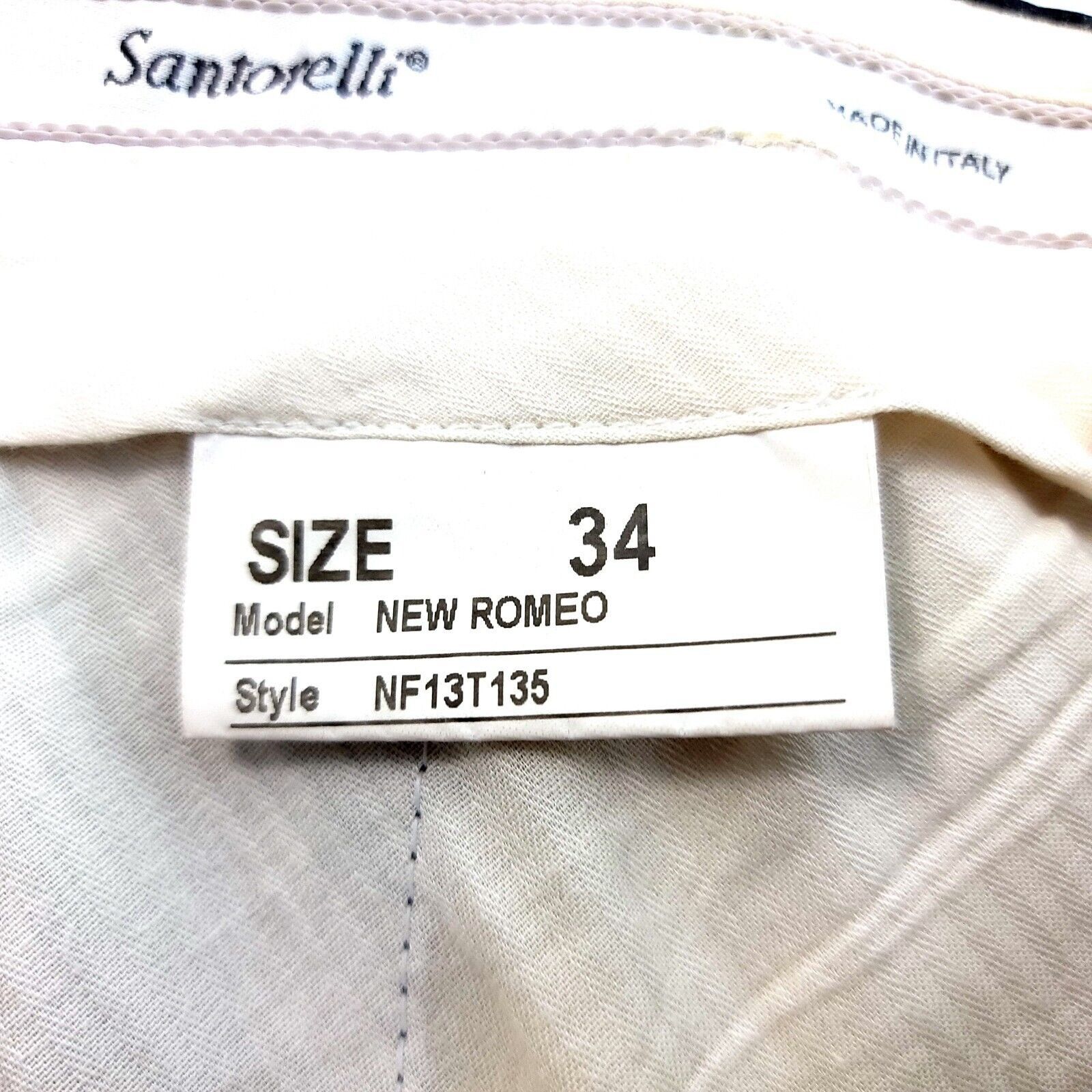 Santorelli Santorelli New Romeo Wool Italy Flat Front Mid Rise Gray Che Size 34R - 6 Thumbnail