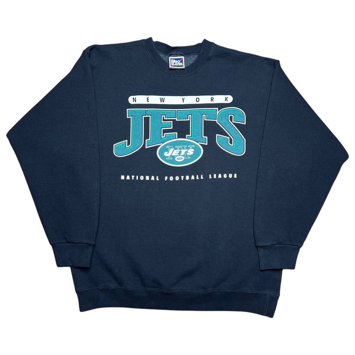 Pro Player 1990s NFL New York Jets Pro Player Spell Out 3D Sweatshirt Size US L / EU 52-54 / 3 - 1 Thumbnail
