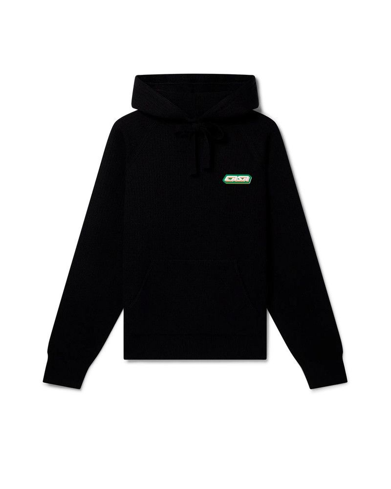 Casablanca o1mle0326 Rib Effect Hoodie in Black Size US M / EU 48-50 / 2 - 1 Thumbnail
