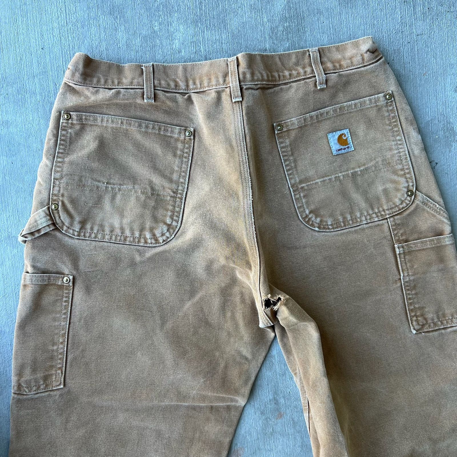 Carhartt × Vintage Carhartt brown double knee work wear carpenter pants Size US 33 - 5 Thumbnail