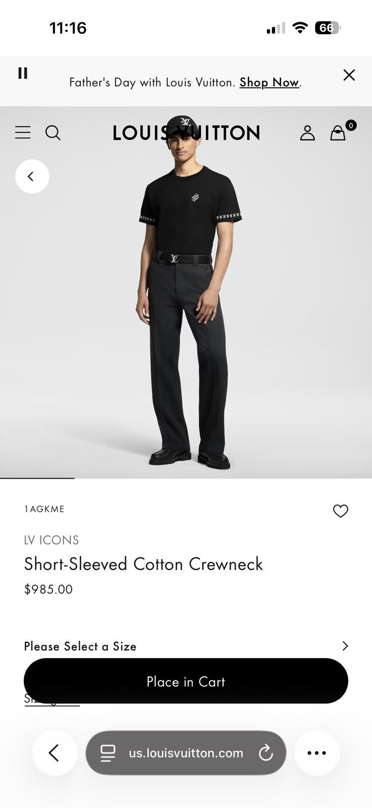 Louis Vuitton Louis Vuitton Short-Sleeved Cotton Crewneck Authentic Size US S / EU 44-46 / 1 - 7 Thumbnail