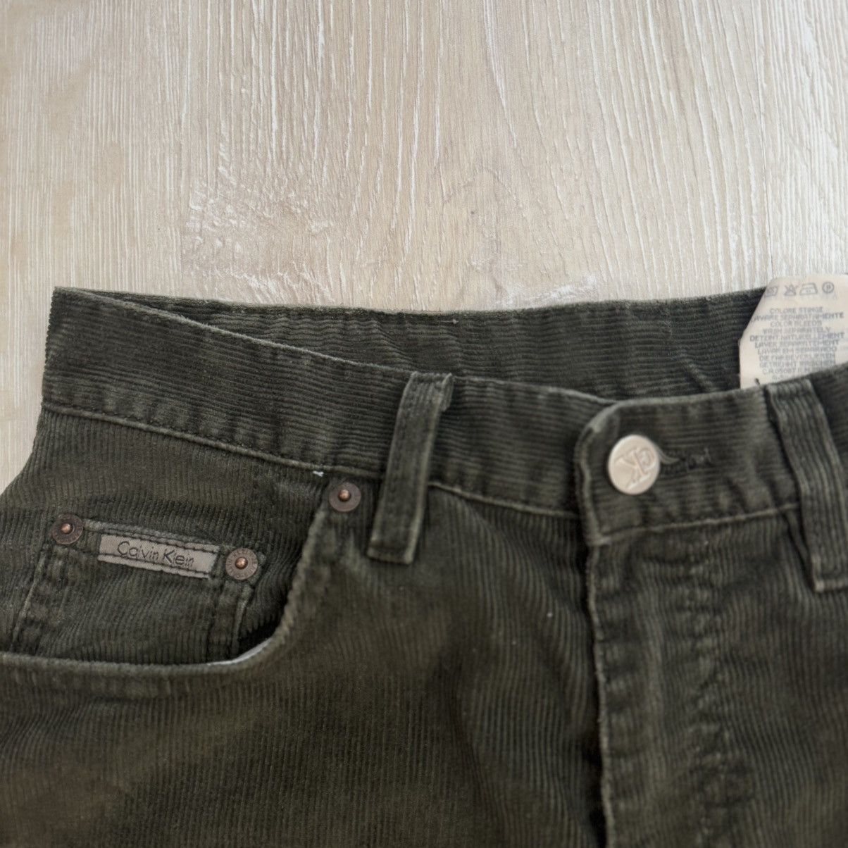 Calvin Klein Calvin Klein Corduroy Pants High W31 L32 Y2K Moms Jeans Size 31" - 3 Thumbnail