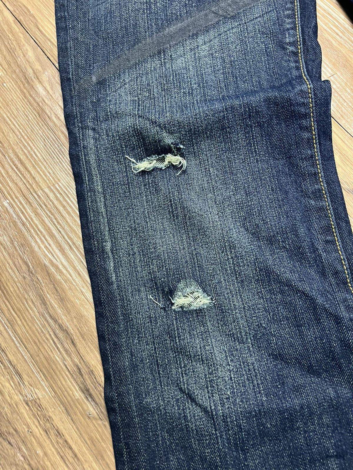 If Six Was Nine Vintage UJ JEANS Bootcut/Straight DarkWash Ripped Denim (43) Size US 28 / EU 44 - 5 Thumbnail