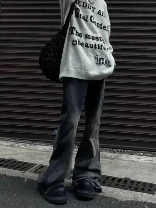 Jean Street Hip Hop Grunge Y2K Micro Flared Jeans Size US 34 / EU 50 - 6 Thumbnail