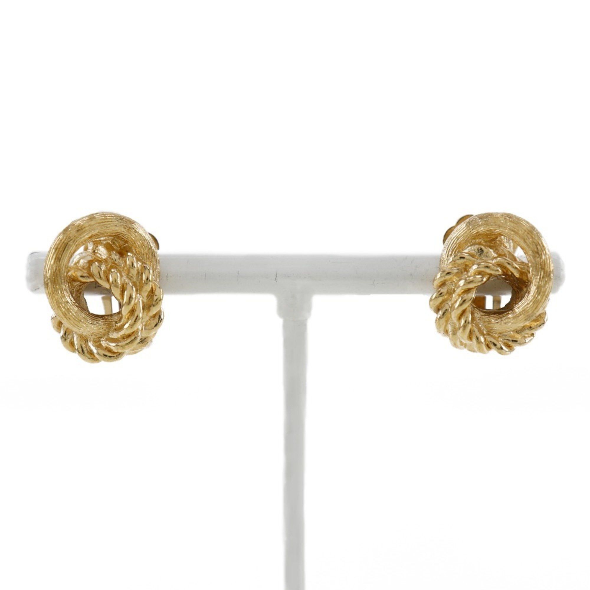 Dior Christian Dior Earrings Gold Plated Approx. 8.5g Women's Size ONE SIZE - 1 Thumbnail