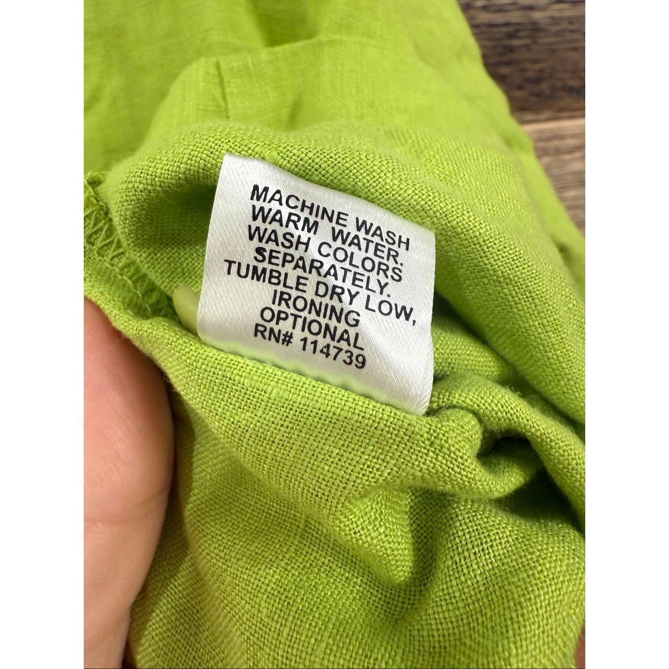 FLAX Flax NWOT linen button front shirt lime green relaxed fit size S small Size S / US 4 / IT 40 - 6 Thumbnail