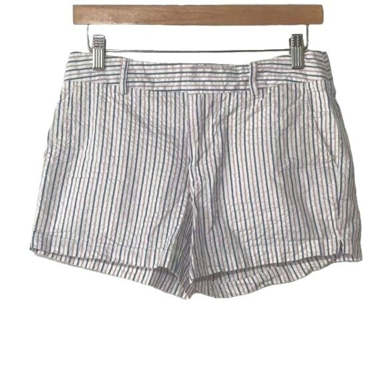 Cynthia Rowley Cynthia Rowley Shorts Women's 2 Seersucker White Size 26" / US 2 / IT 38 - 1 Thumbnail