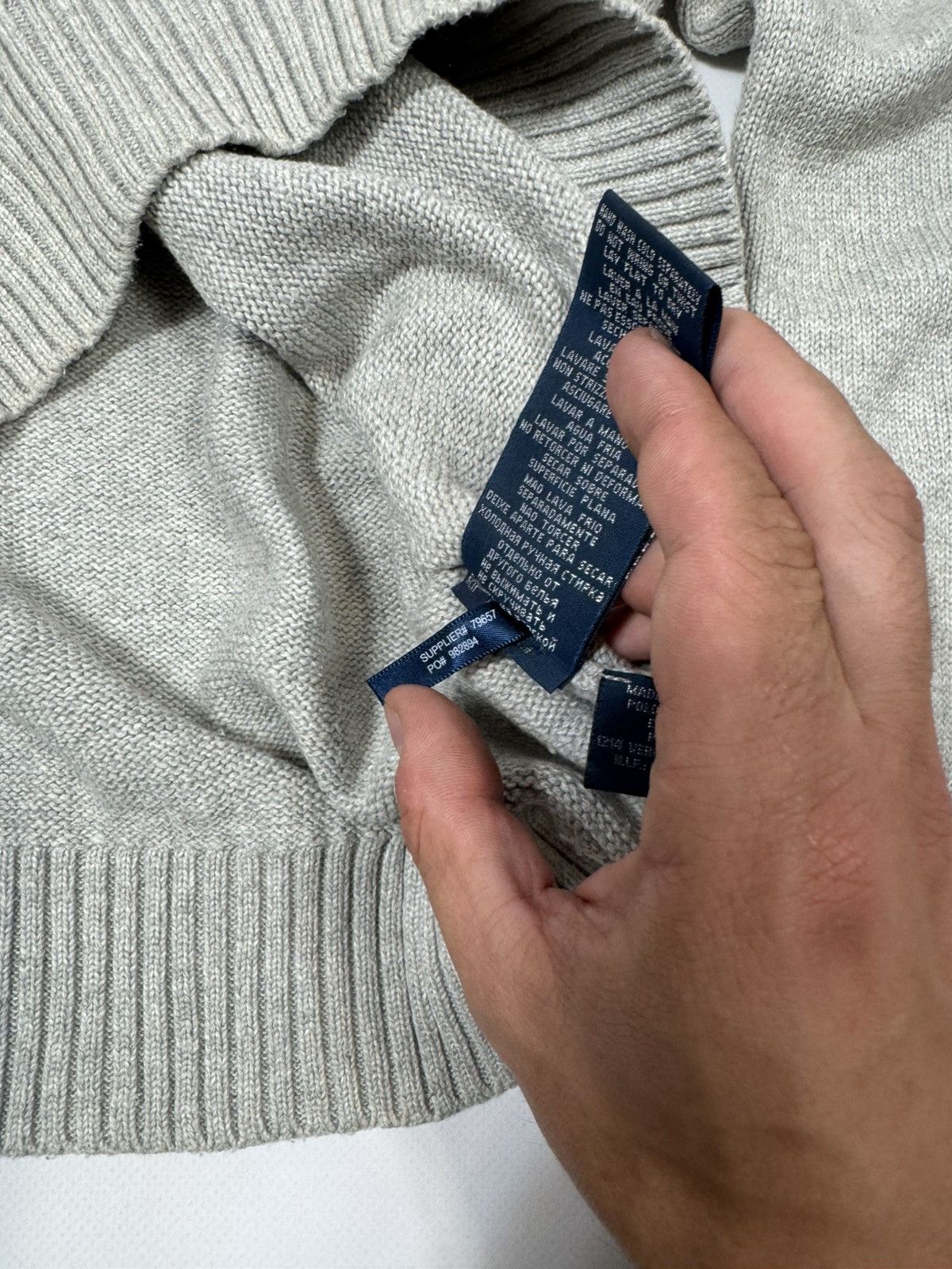 Polo Ralph Lauren Vintage Polo Ralph Lauren Gray Crewneck Knit Sweater Size US XL / EU 56 / 4 - 8 Thumbnail