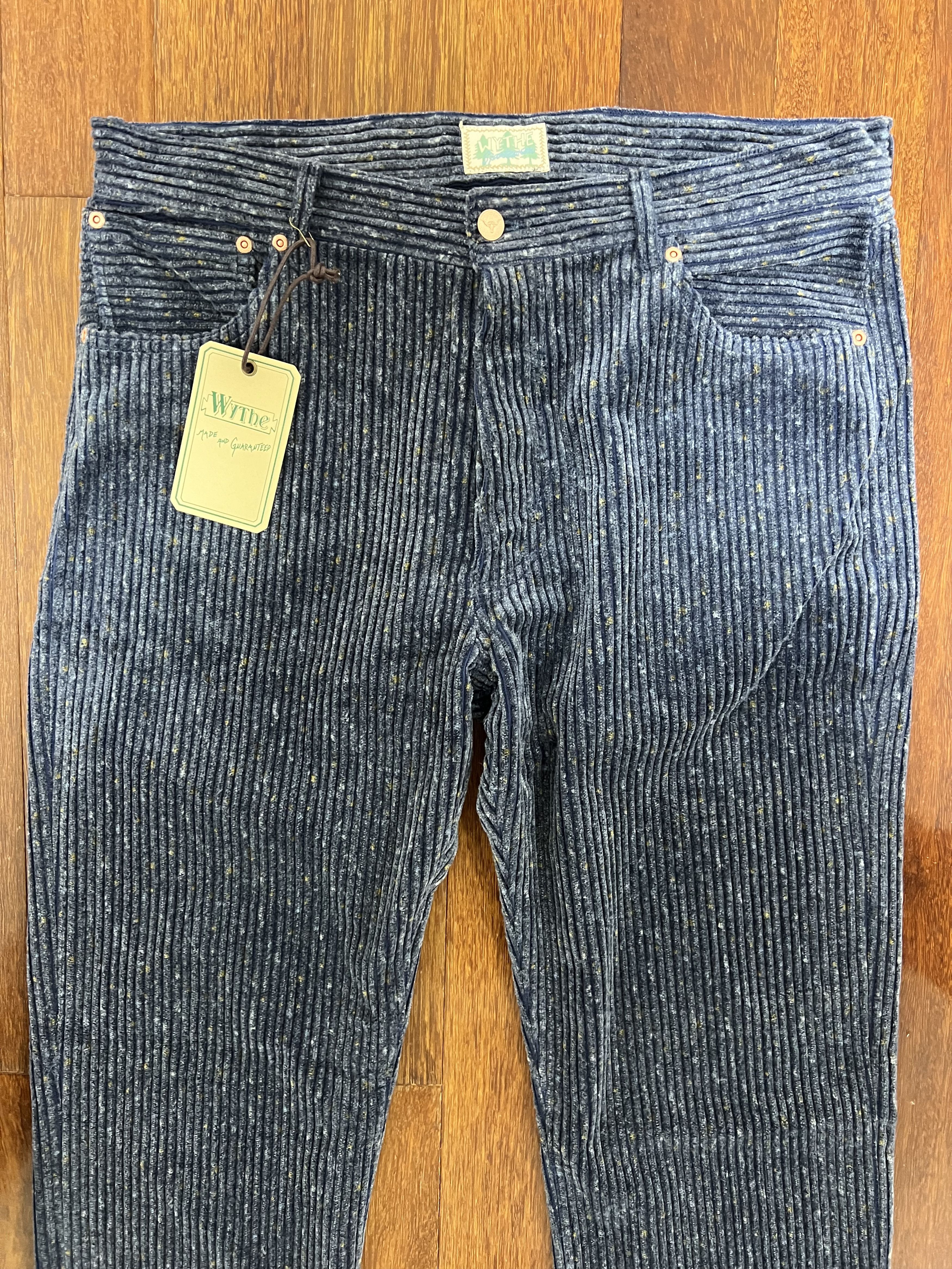 WYTHE 💚 Wythe Italian Donegal Corduroy Five Pocket Pants Blue Size US 34 / EU 50 - 5 Thumbnail