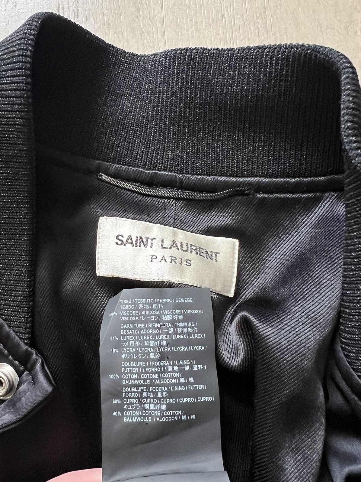 Hedi Slimane × Saint Laurent Paris 16FW Hollywood Palladium Teddy Jacket sz44 Size US S / EU 44-46 / 1 - 7 Thumbnail