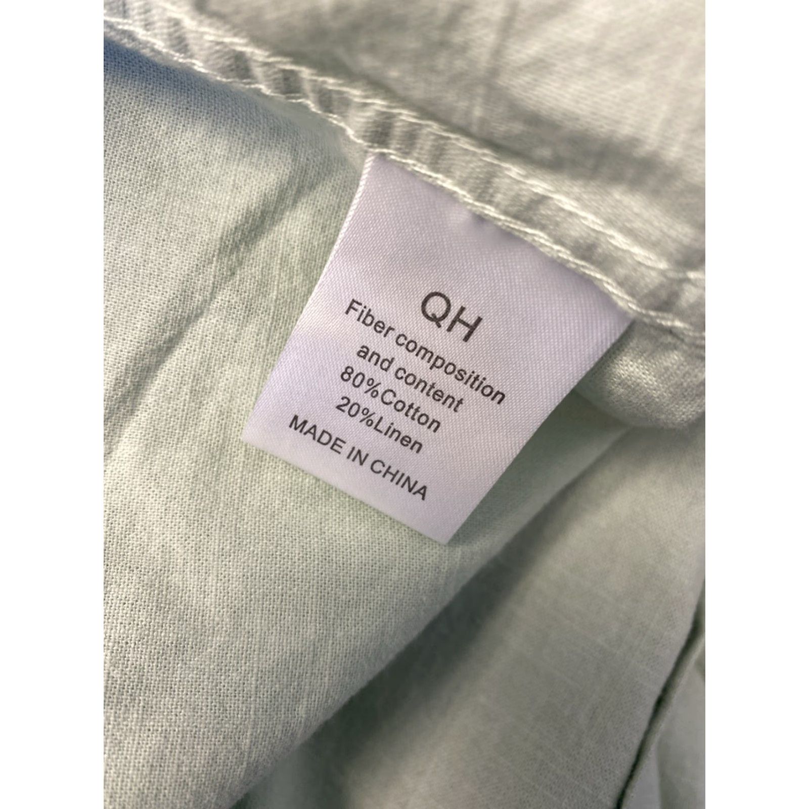 Vintage Jekaoyi Linen Cotton Blend Button-Up Shirt M Light Sage Green Long Sleeve Mens Size US M / EU 48-50 / 2 - 6 Thumbnail