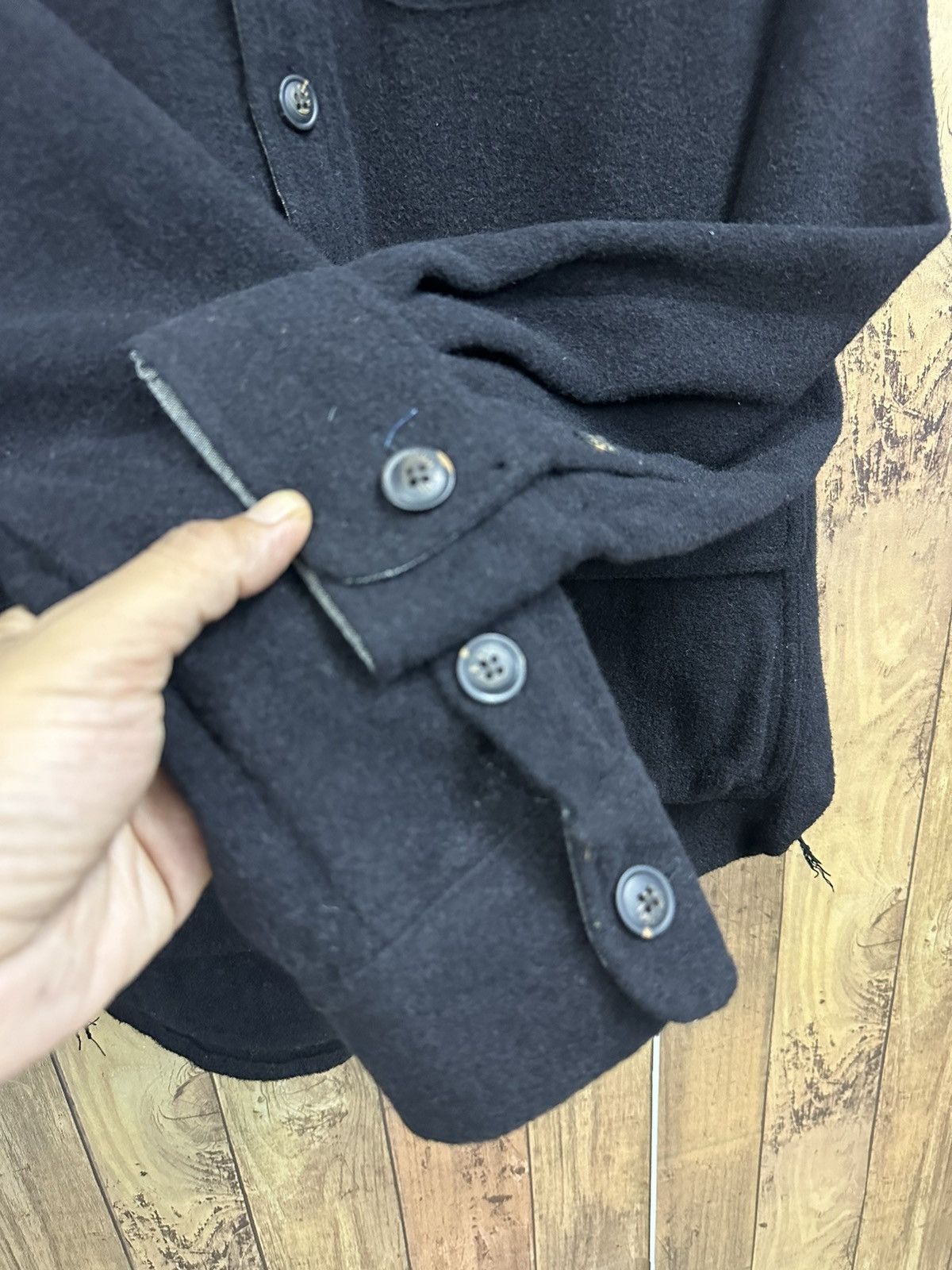 Levi's Vintage Levis Black Wool Button Shirt Z25 Size US S / EU 44-46 / 1 - 6 Thumbnail