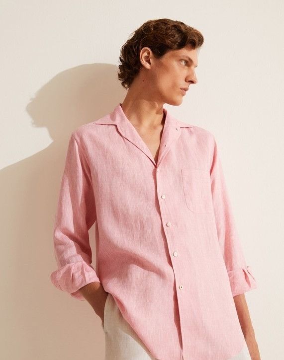 Loro Piana o1srvl11e0924 Andre Shirt in Pink Size US S / EU 44-46 / 1 - 3 Thumbnail