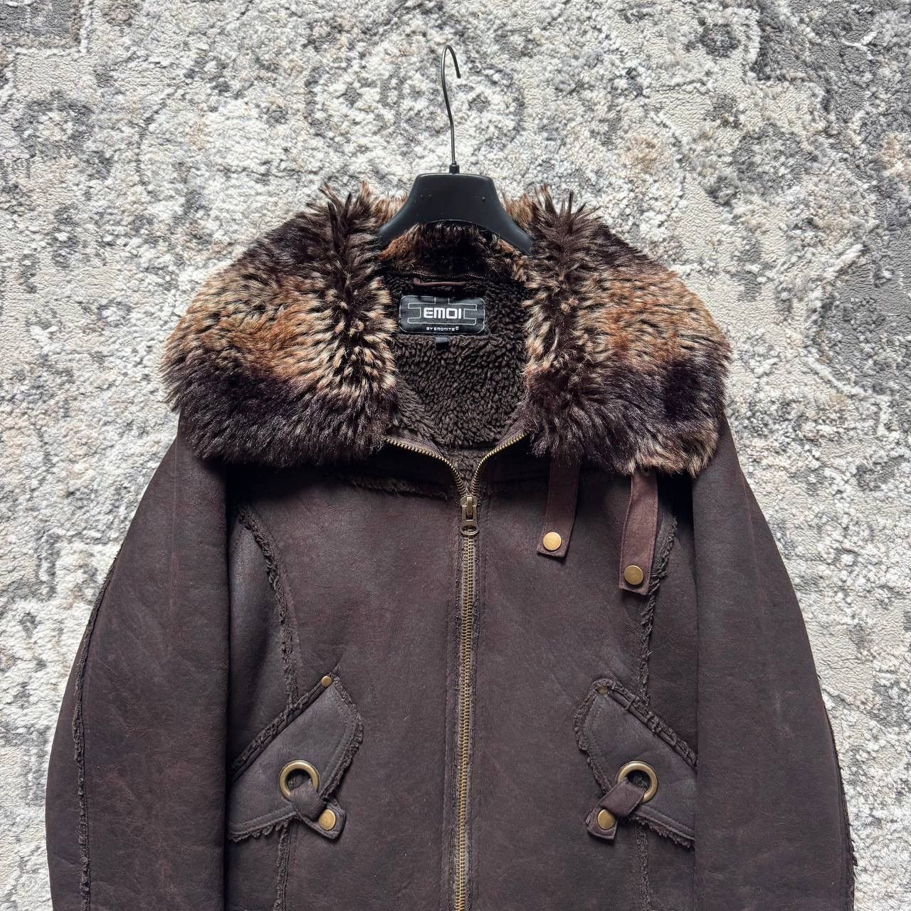 If Six Was Nine Avant Garde If Six Was Nine Style Fur Brown Leather Jacket Size US L / EU 52-54 / 3 - 8 Thumbnail