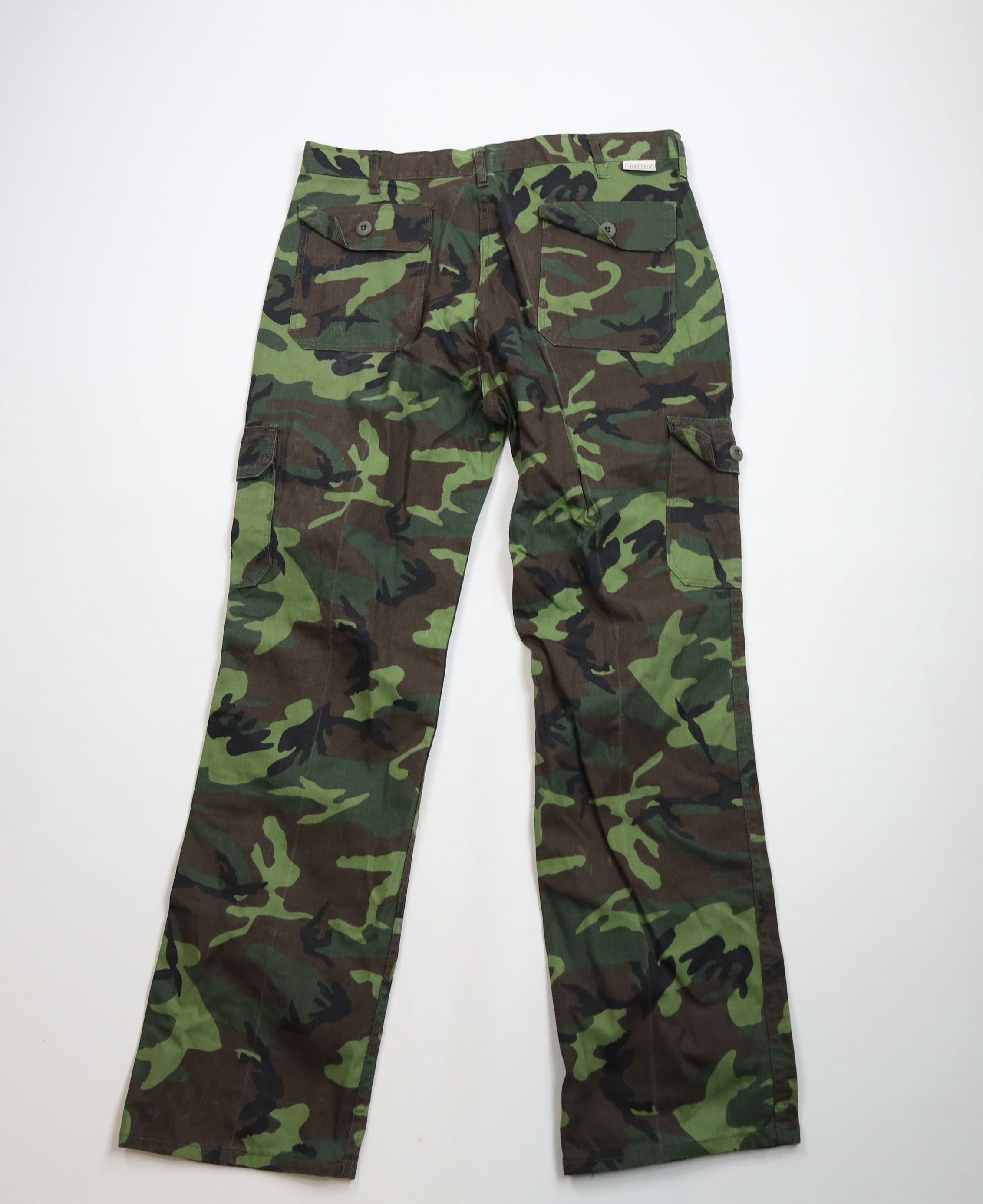 FiveBrother × Vintage Vintage 70s Five Brother Camouflage Wide Leg Cargo Pants USA Size US 34 / EU 50 - 10 Thumbnail