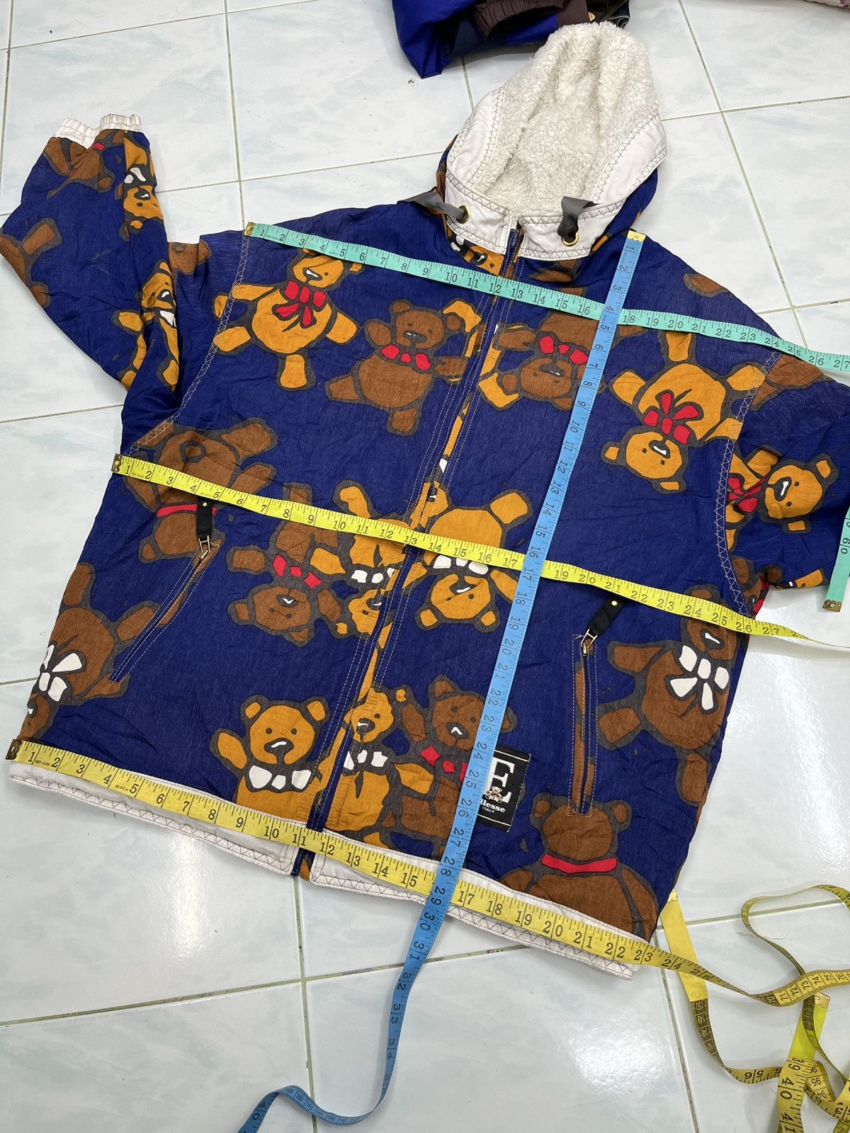 Ellesse × Vintage 🔥🔥🔥STEALS ELLESE BEAR OVER PRINT REVERSIBLE HOODIE JACKET Size L / US 10 / IT 46 - 18 Thumbnail