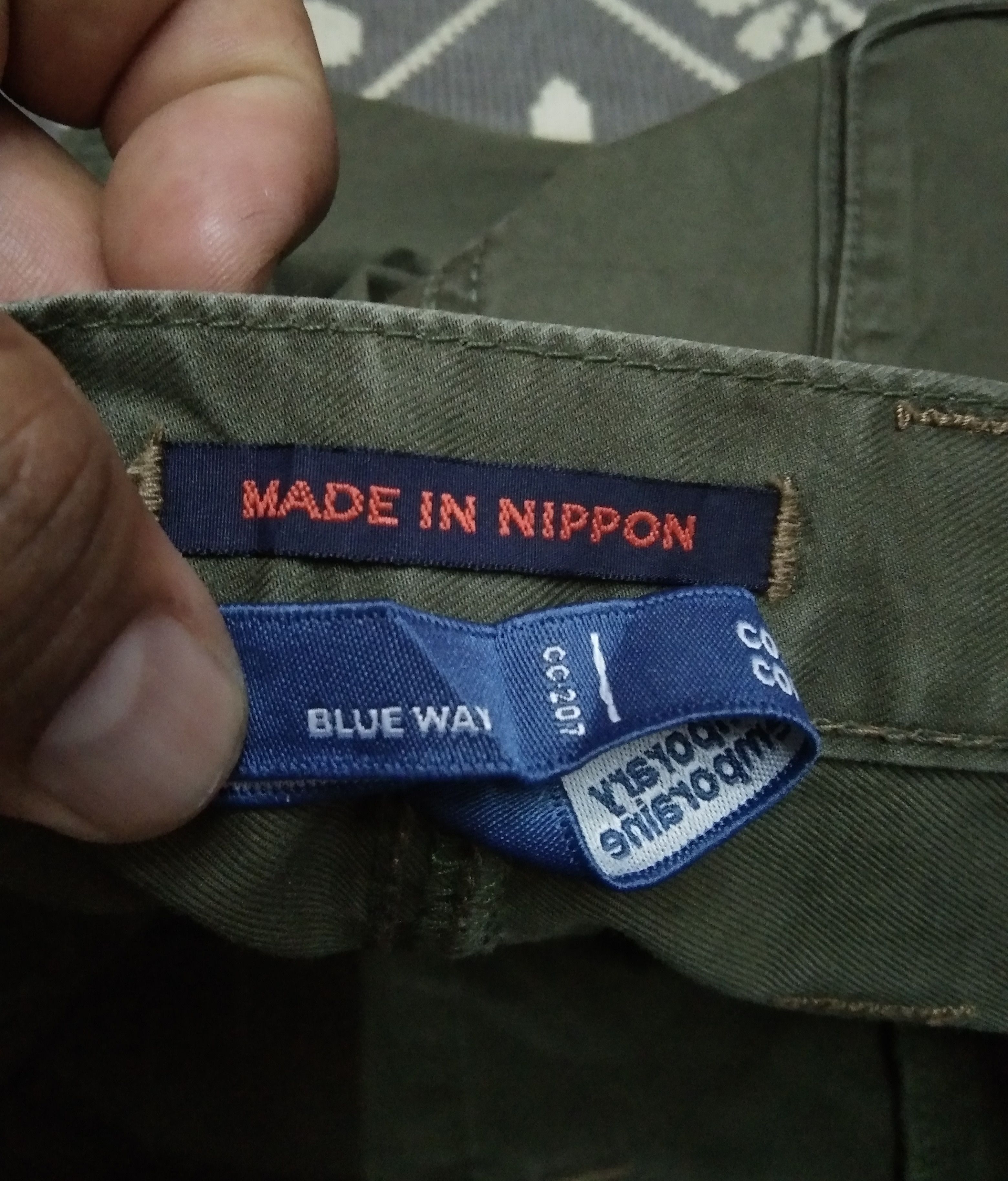 Japan Blue × Japanese Brand × Vintage MADE IN NIPPON BLUEWAY BELL BOTTOM MILITARY STYLE PANT Size US 30 / EU 46 - 5 Thumbnail