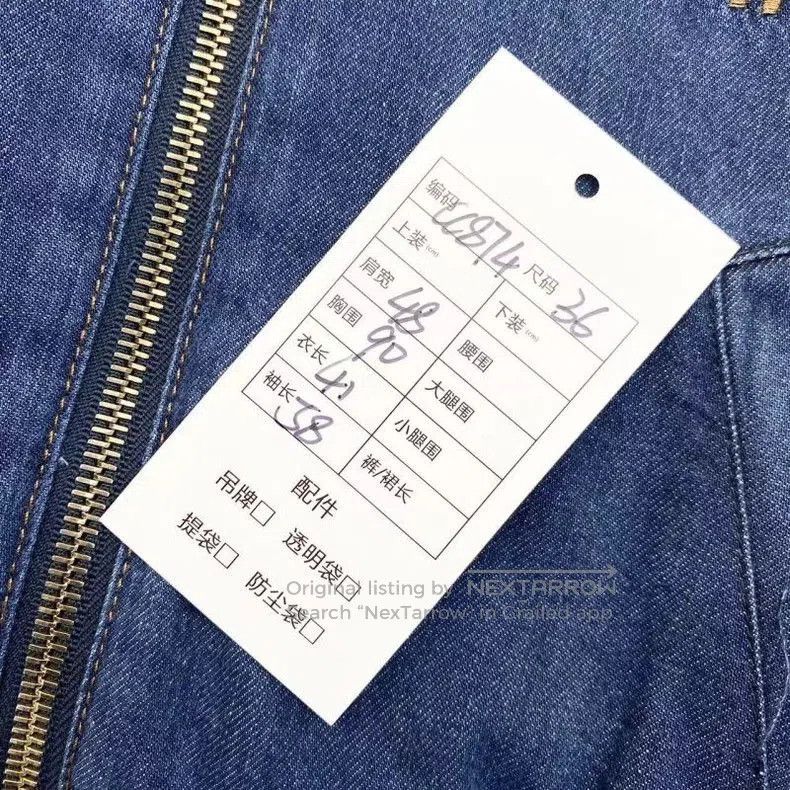 Miu Miu Miumiu 23SS Blue Embroidered Denim Jacket. Size US XS / EU 42 / 0 - 7 Thumbnail