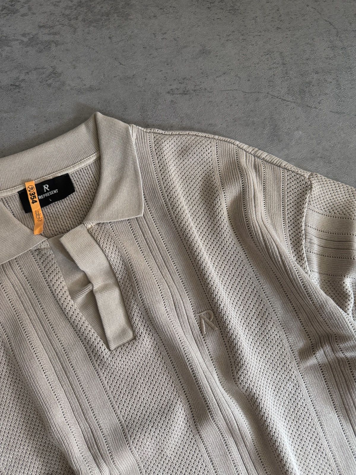 Represent Clo. Represent Open Stitch Polo - Cashmere Size US L / EU 52-54 / 3 - 3 Thumbnail