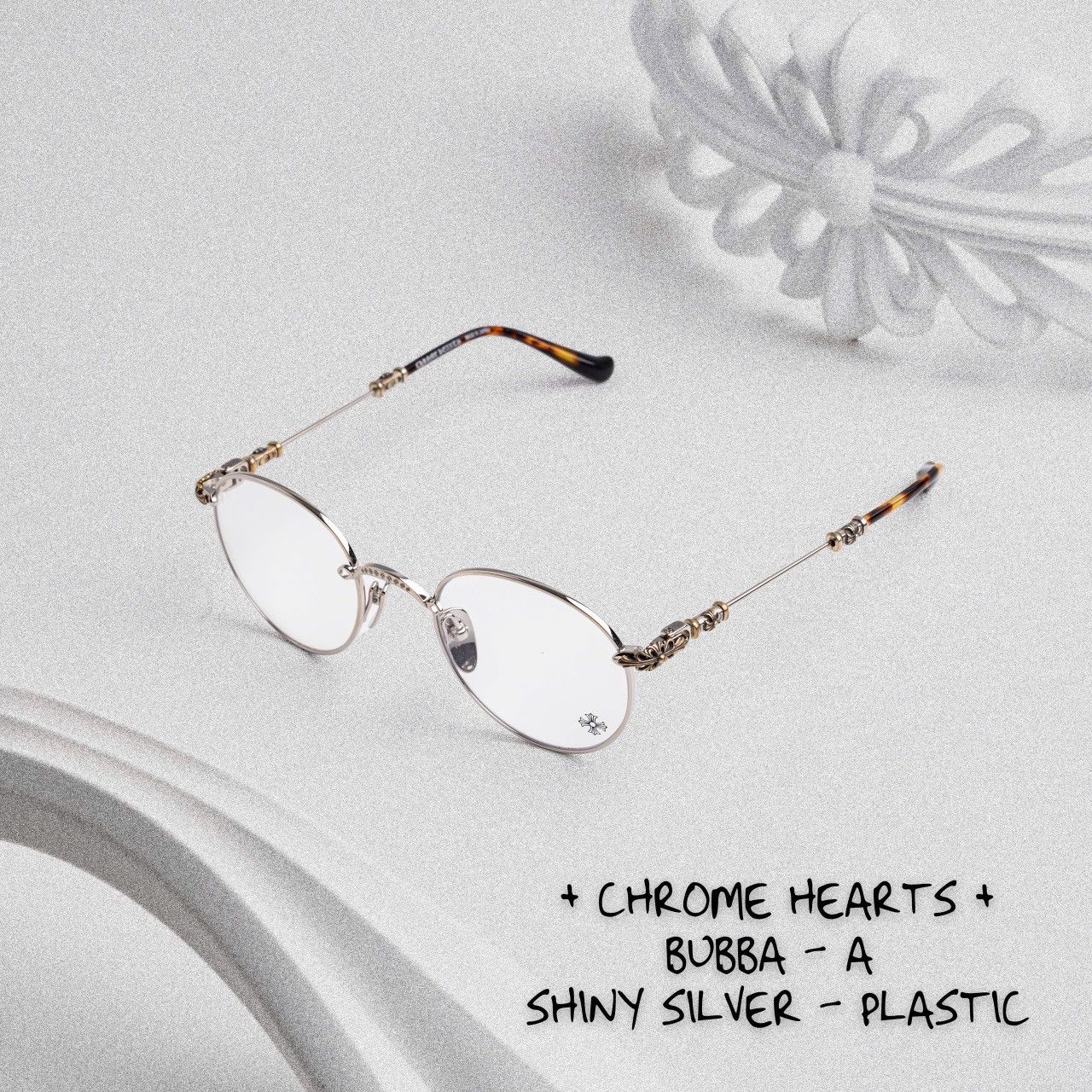 Chrome Hearts CHROME HEARTS BUBBA - A SHINY SILVER - PLASTIC GLASSES Size ONE SIZE - 1 Thumbnail
