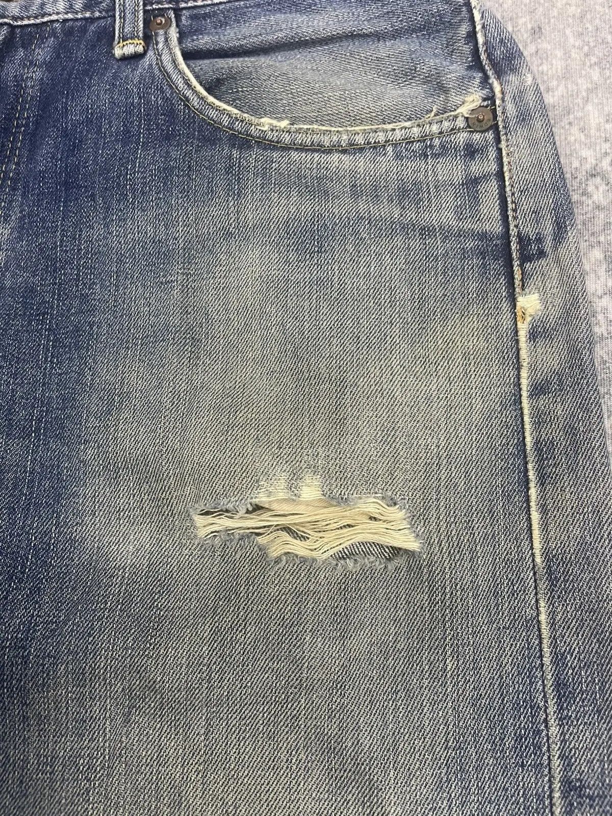 Edwin Vintage Edwin 505X Selvedge Jeans - Distressed Size US 33 - 4 Thumbnail