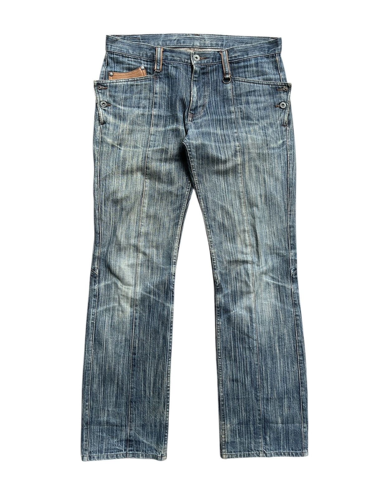 Nicole Club Nicole Club Panelled Denim Light Boot Cut Size US 34 / EU 50 - 1 Thumbnail