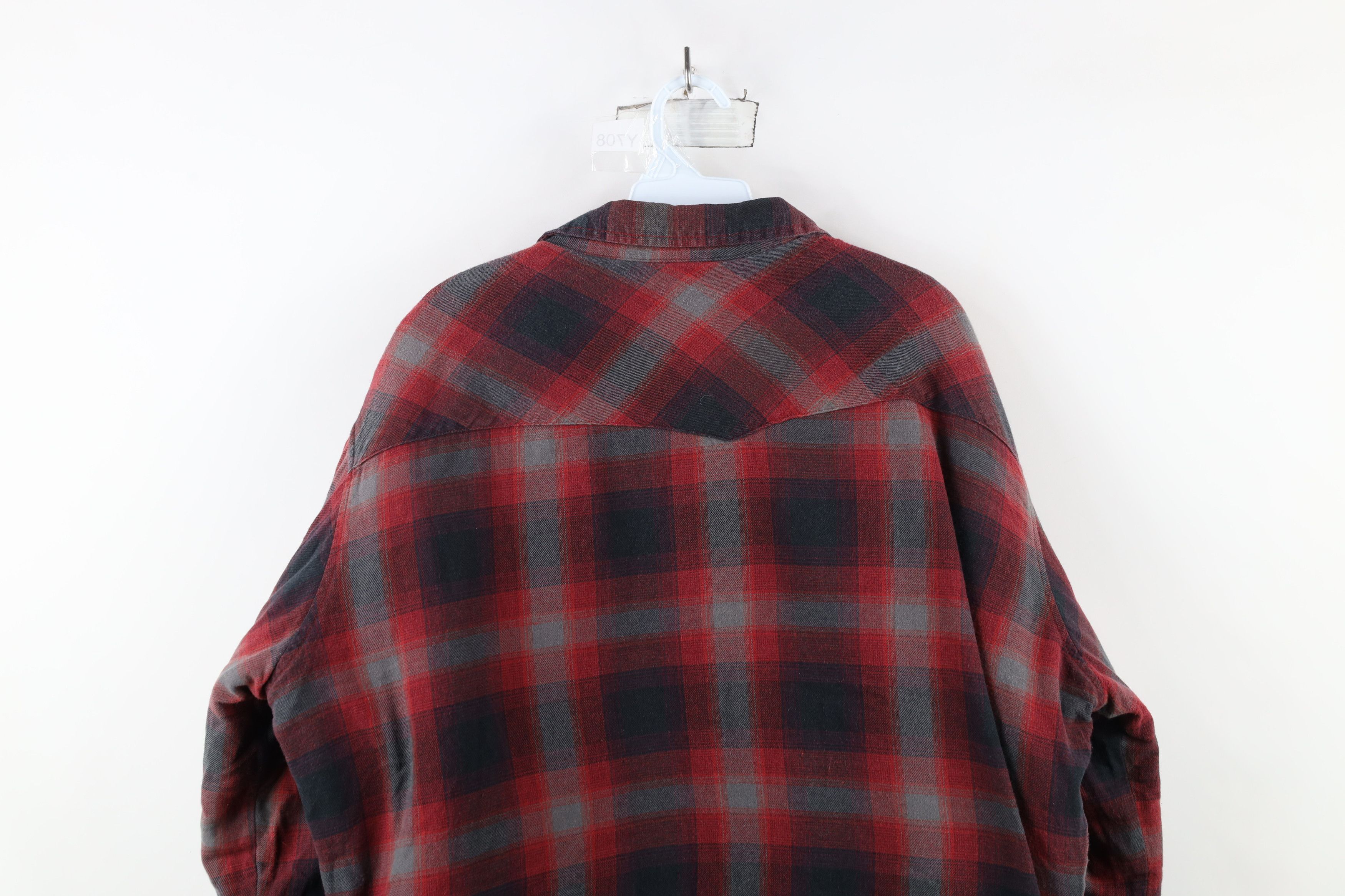 Vintage Vintage 90s Streetwear Flannel Western Shirt Jacket Shacket Size US XXL / EU 58 / 5 - 12 Thumbnail