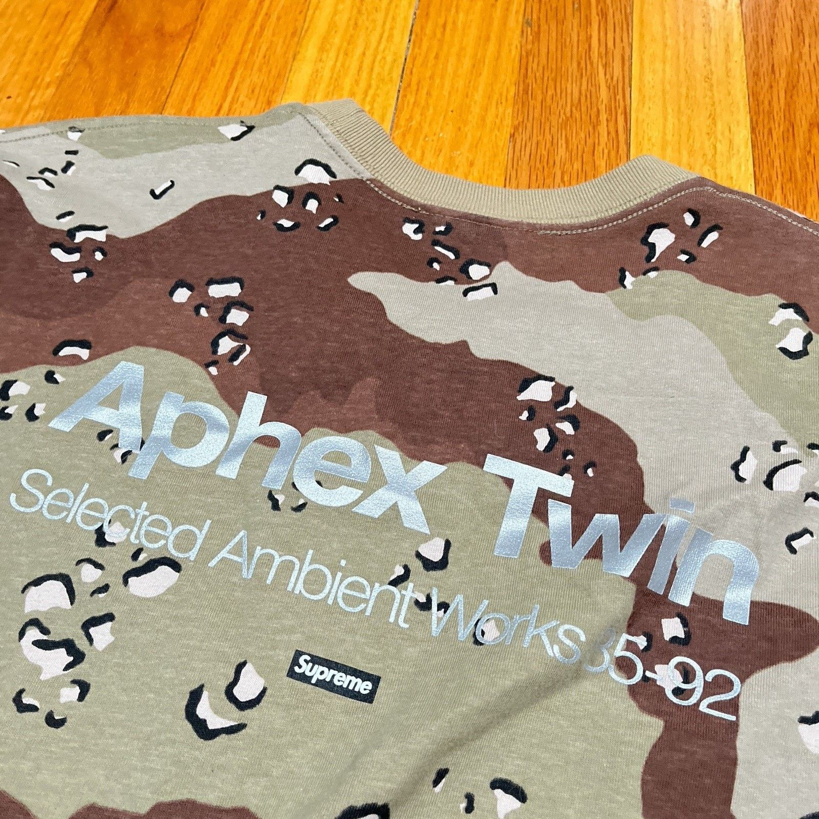 Supreme Supreme x Aphex Twin Ambient Works Logo Tee - Size XL - Camo Size US XL / EU 56 / 4 - 4 Thumbnail