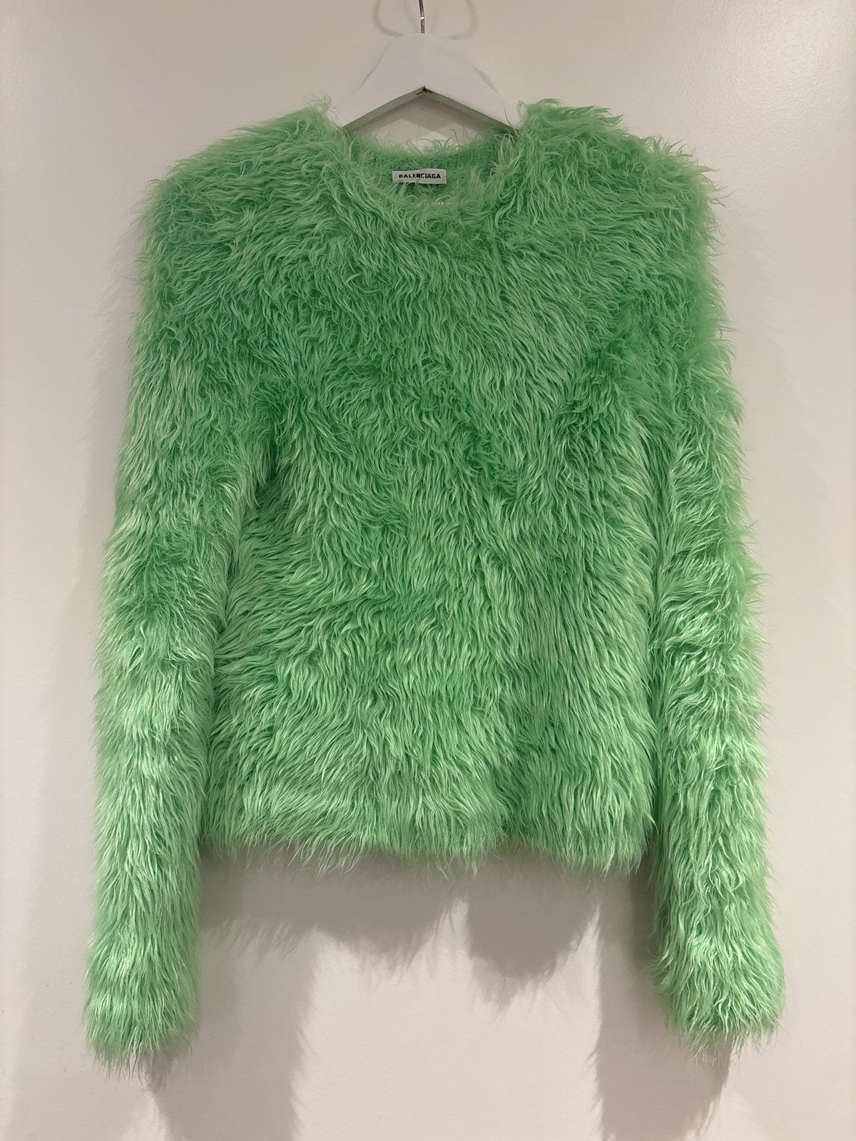 Balenciaga fur knit top