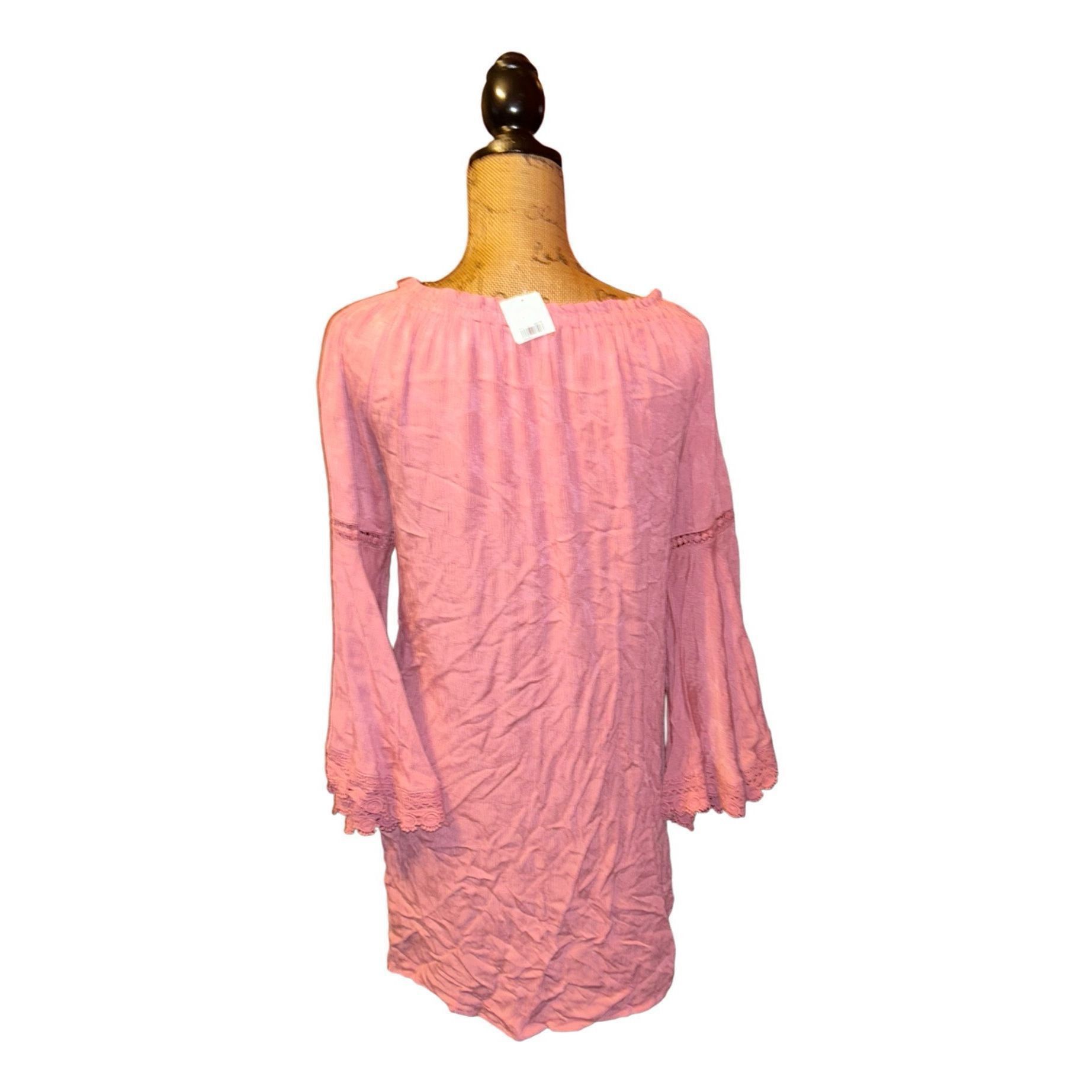 Other NWT Cato Est. 1946 Pink Size M Dress 3/4 Bell Sleeves Size M / US 6-8 / IT 42-44 - 2 Thumbnail