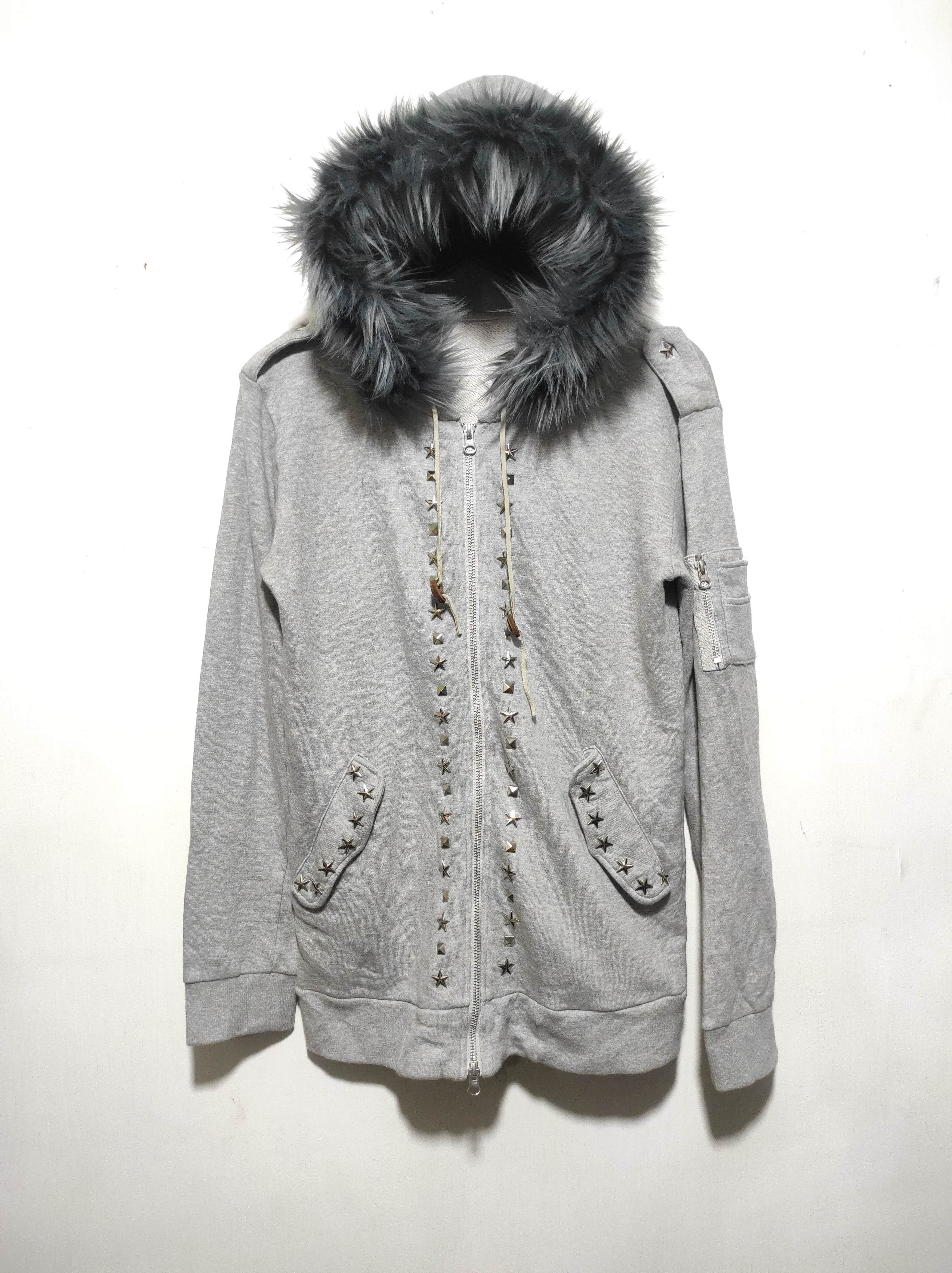 KEITAMARUYAMA Keita Maruyama Studded double Zip Fur Hoodie LGB i6w9 style Size US S / EU 44-46 / 1 - 12 Thumbnail