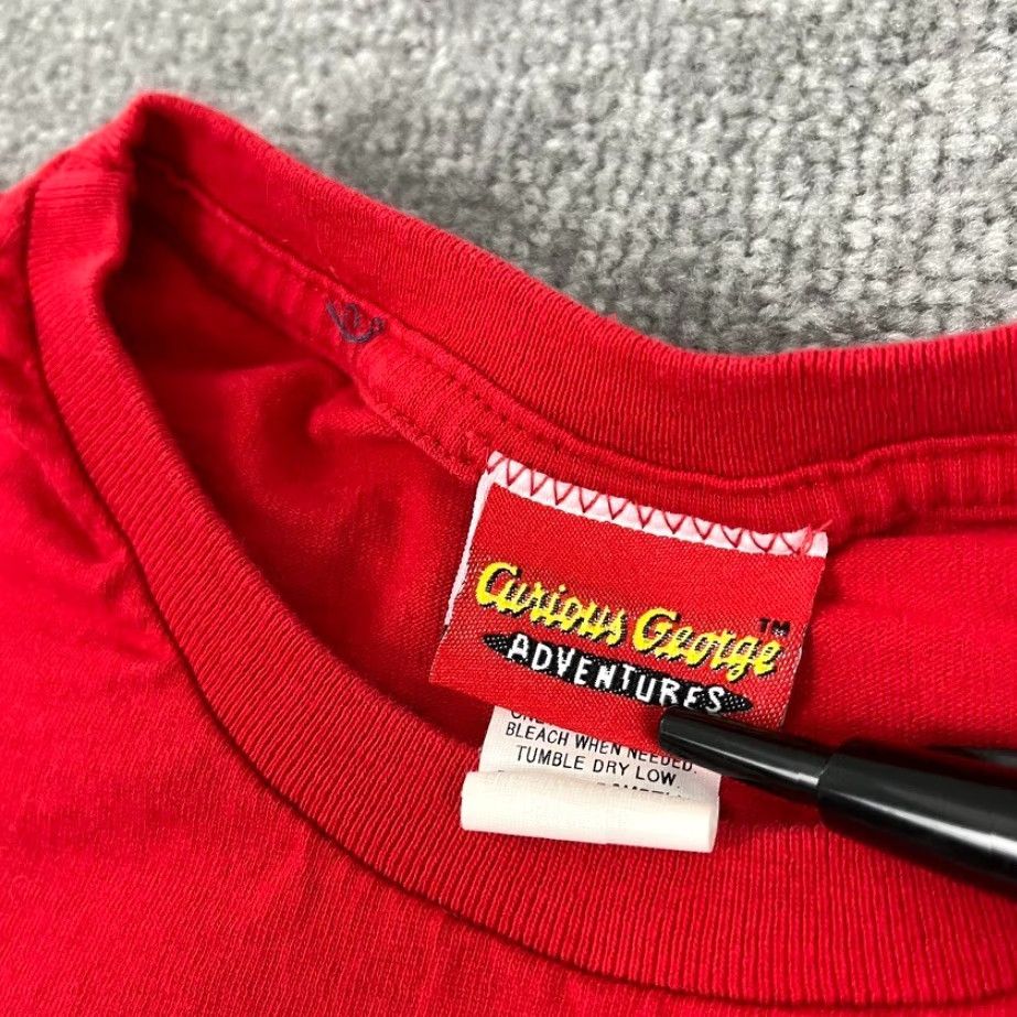 George VINTAGE Curious George T-Shirt Adult Large Red Graphic Logo 90s Mens Size US L / EU 52-54 / 3 - 3 Thumbnail