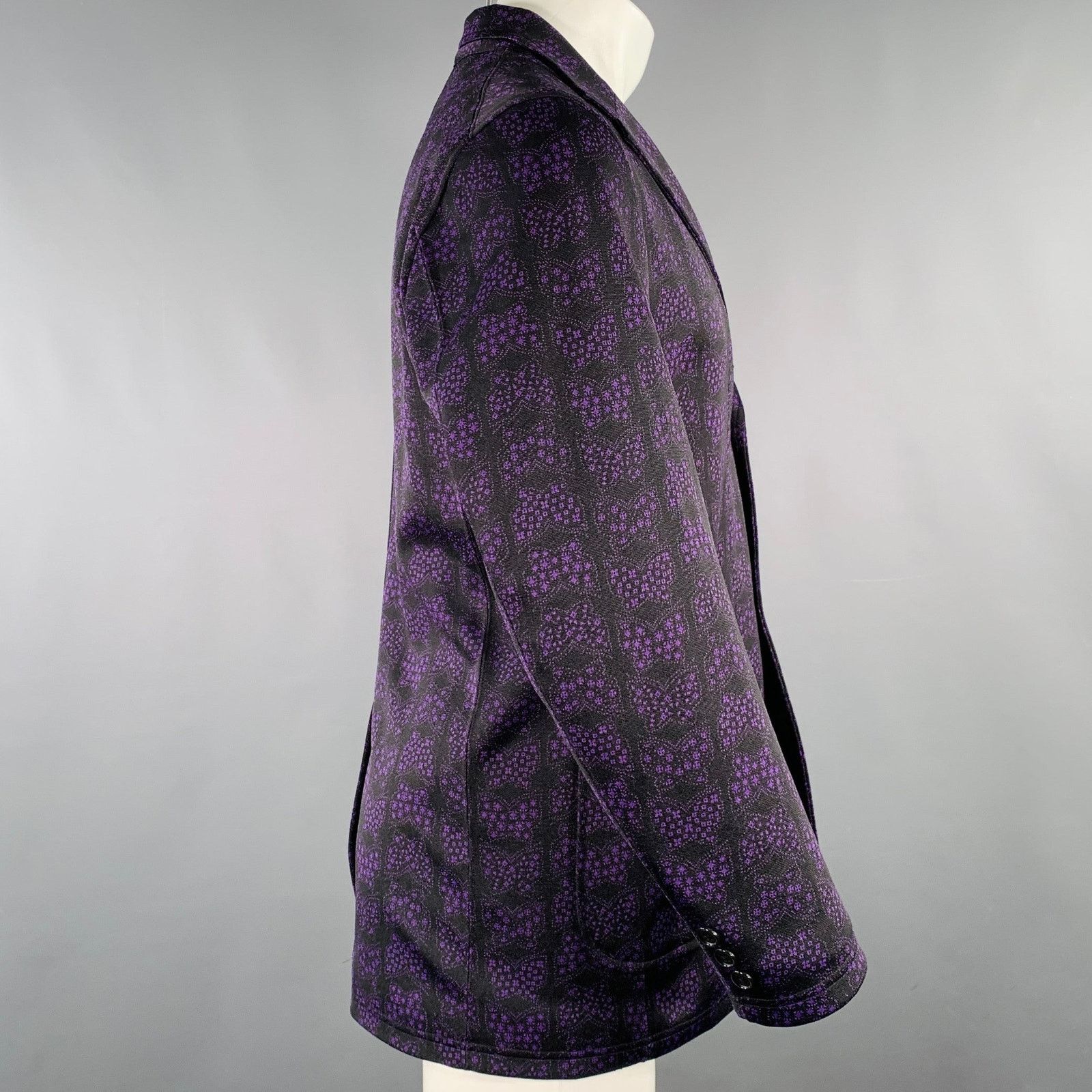 Needles NEEDLES XS Black Purple Butterfly Polyester Oversized Jacket Size US XS / EU 42 / 0 - 3 Thumbnail