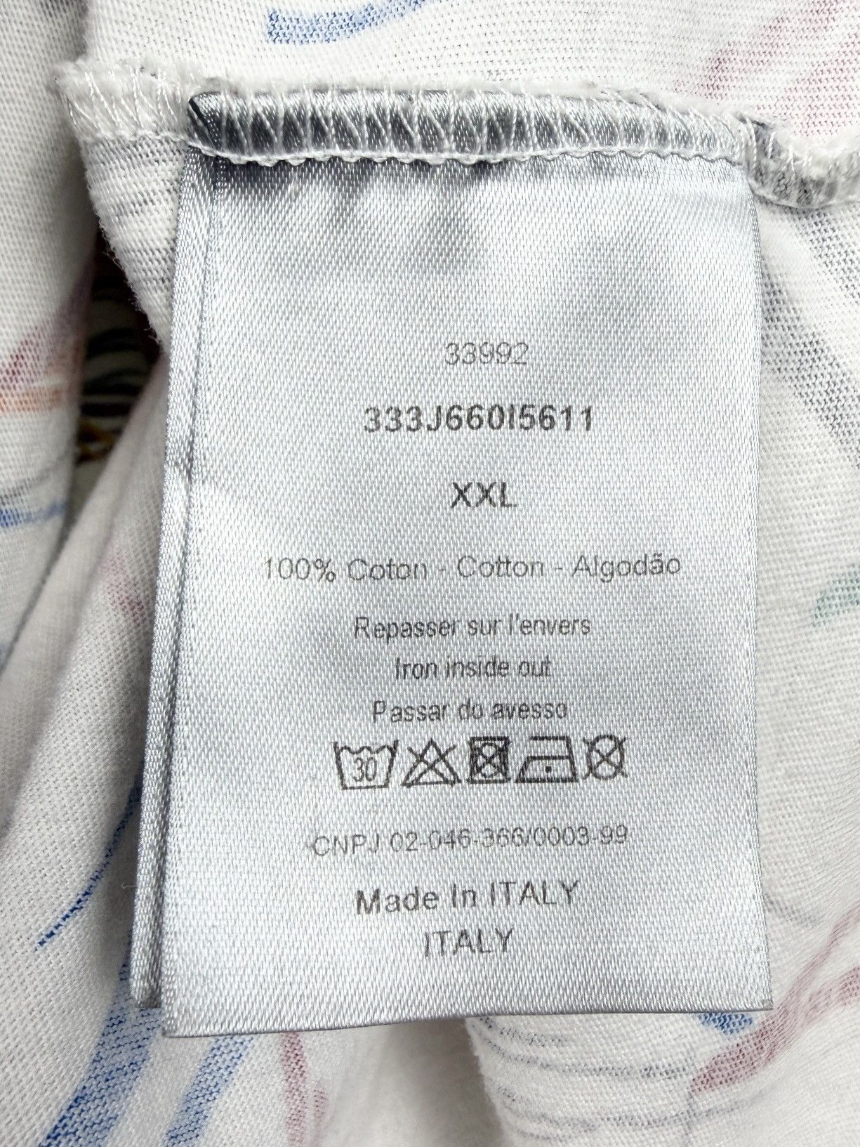 Dior SS15 Dior Homme Scribble Print Tshirt KVA White Size US XXL / EU 58 / 5 - 7 Thumbnail
