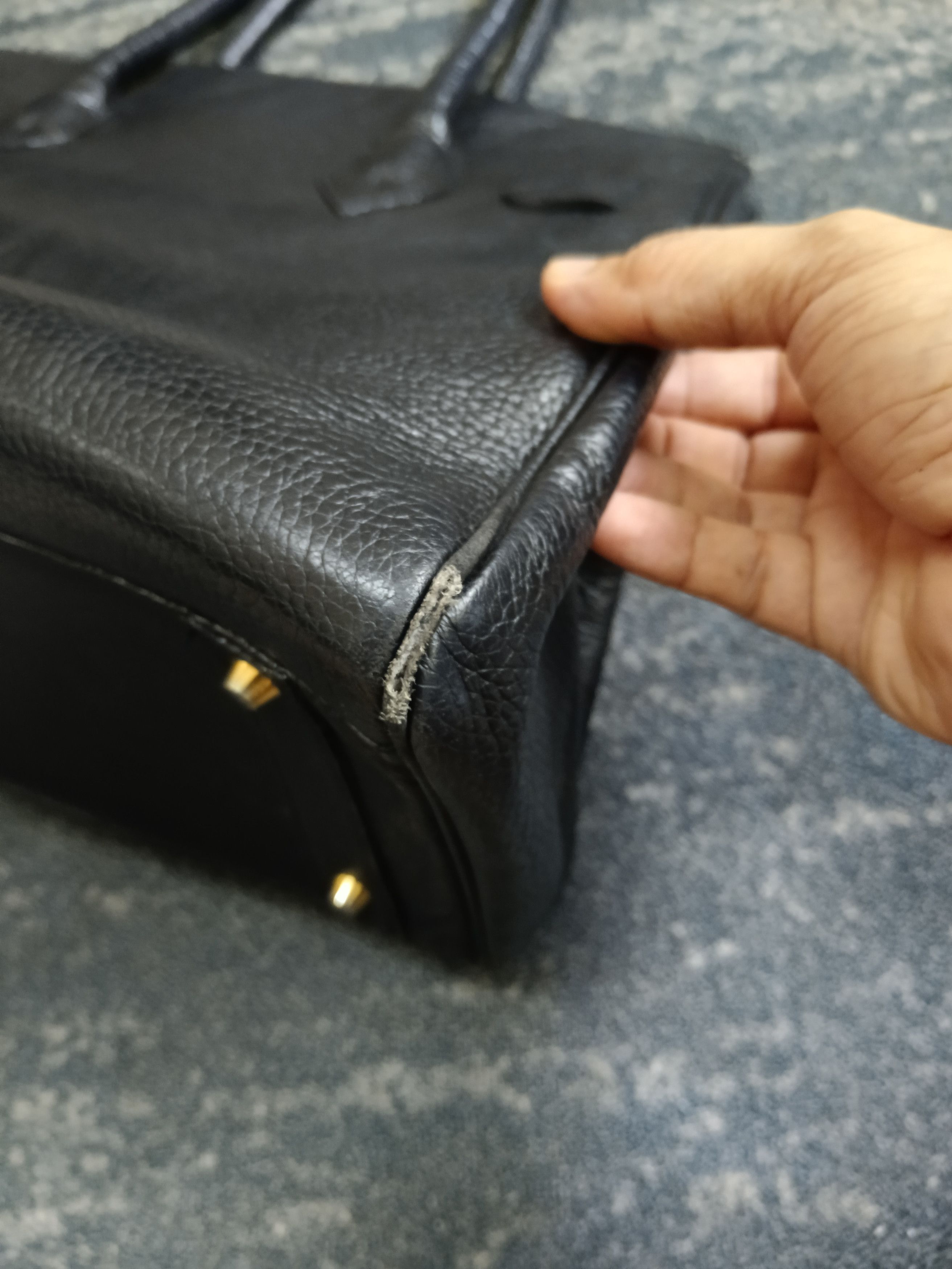 Leather HELLAS LEATHER BLACK BIRKIN Size ONE SIZE - 5 Thumbnail