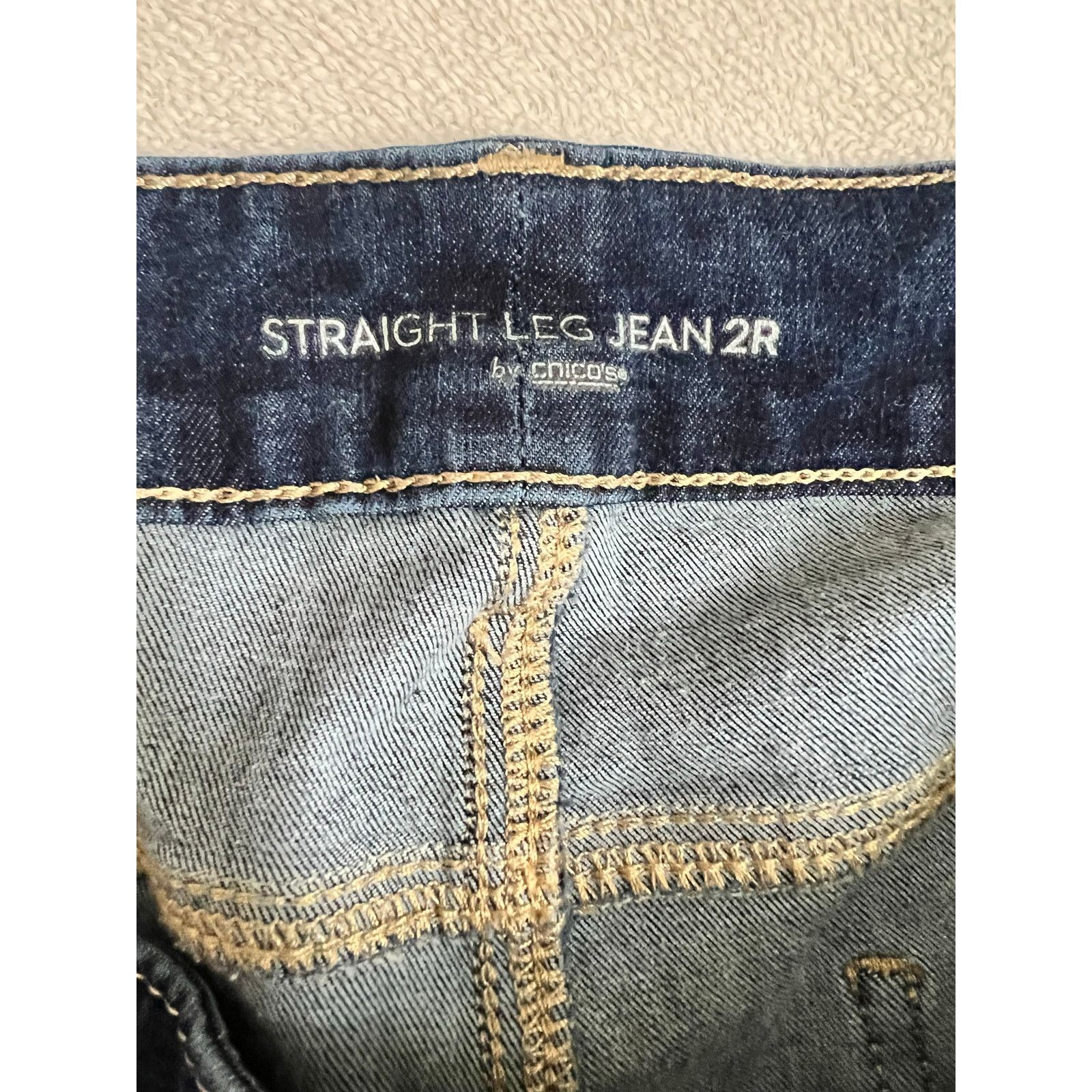 Chicos Chicos Mid-Rise Straight Leg Jean Size 2 Regular (US 12) Size 34" / US 12 / IT 48 - 5 Thumbnail