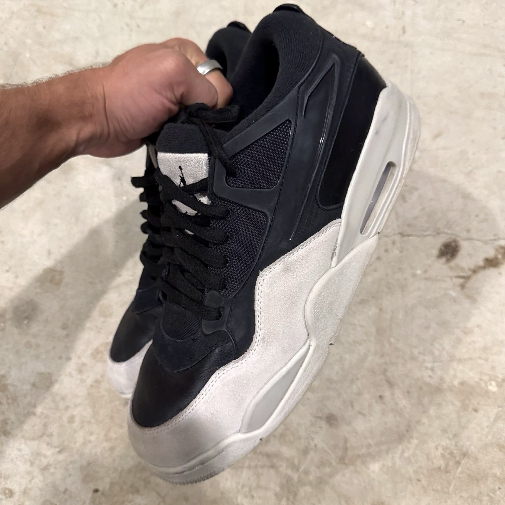 Jordan Brand Nike Air Jordan 4 RM Black Light Bone FQ7939-001 Mens Size 13 Sneakers Size US 12 / EU 45 - 6 Thumbnail