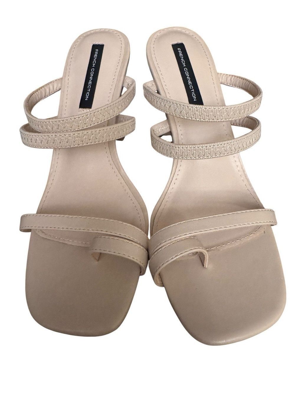 French Connection French Connection Flared Heeled Sandals-Nude Size 10 Size US 10 / IT 40 - 2 Thumbnail