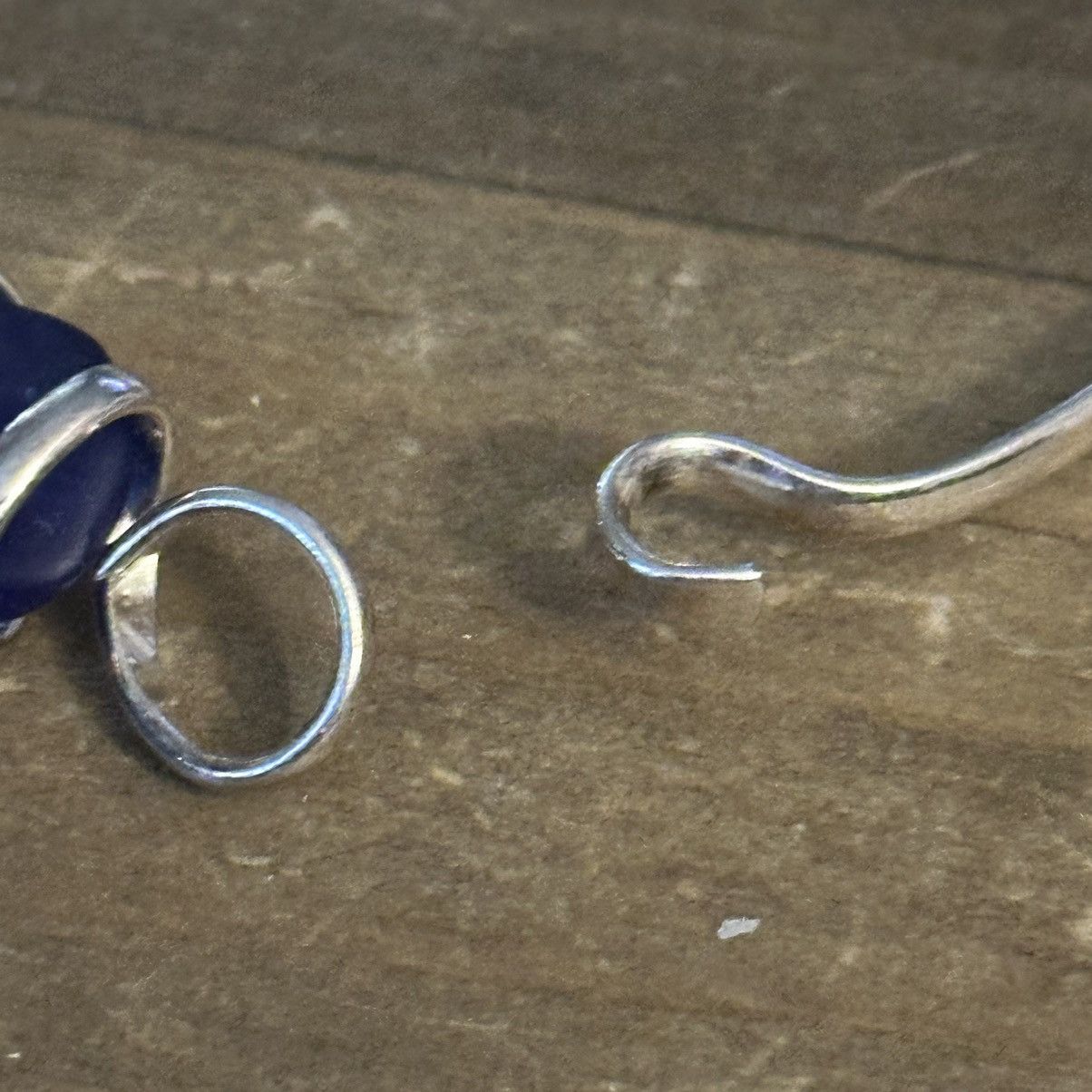 Other Blue sea glass hinged bangle bracelet Size ONE SIZE - 6 Thumbnail