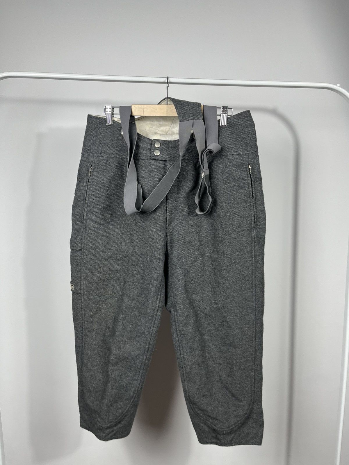 Other Richard Lisch & Co Grey Wool Trousers With Suspenders EU52 Size US 34 / EU 50 - 2 Thumbnail